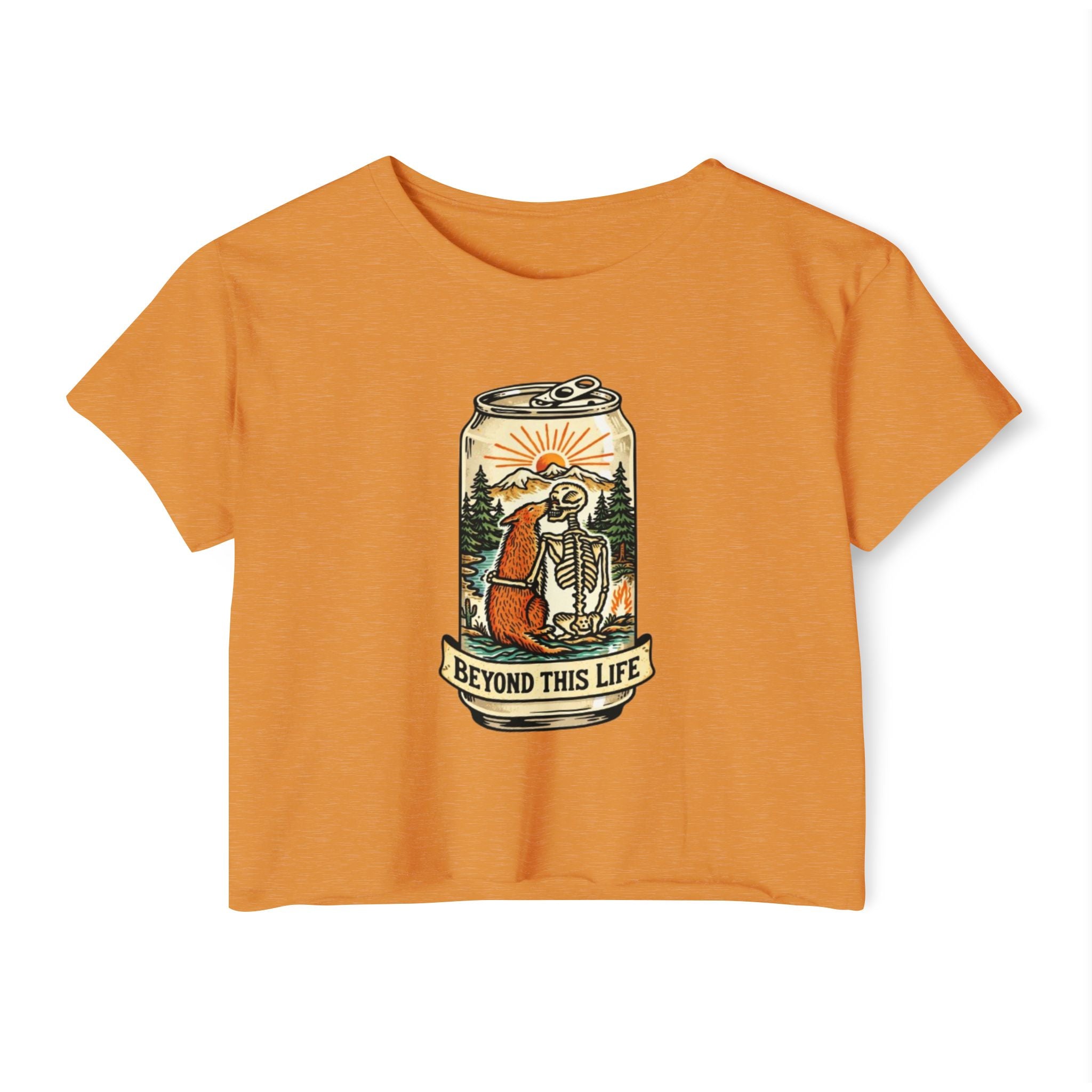 Festival Crop Top | Beyond This Life Can Art Graphic