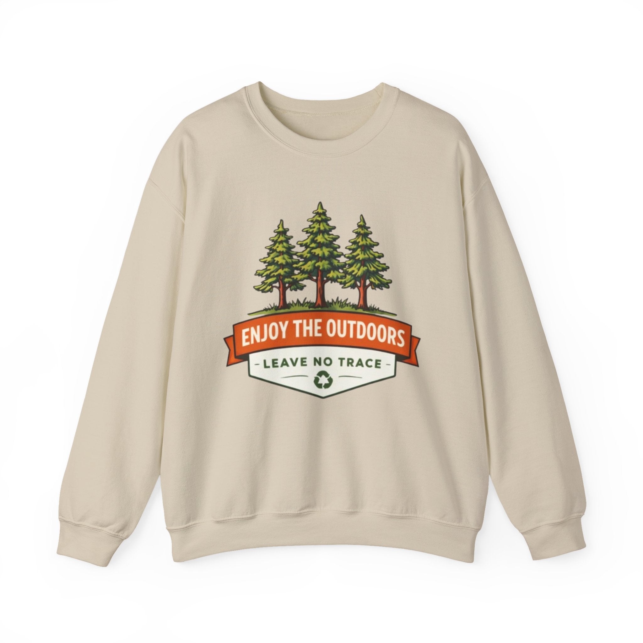 Enjoy the Outdoors Crewneck Sweatshirt | "Leave No Trace" Camping Graphic