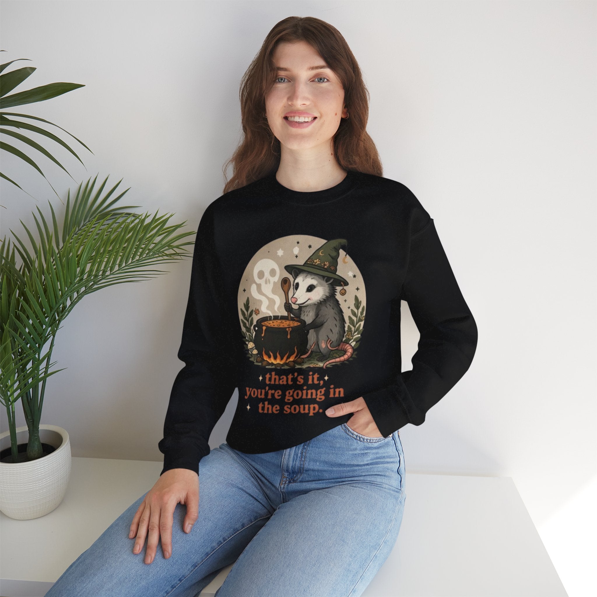 Witchy Opossum Sweatshirt | "Thats It, You're Going in the Soup"