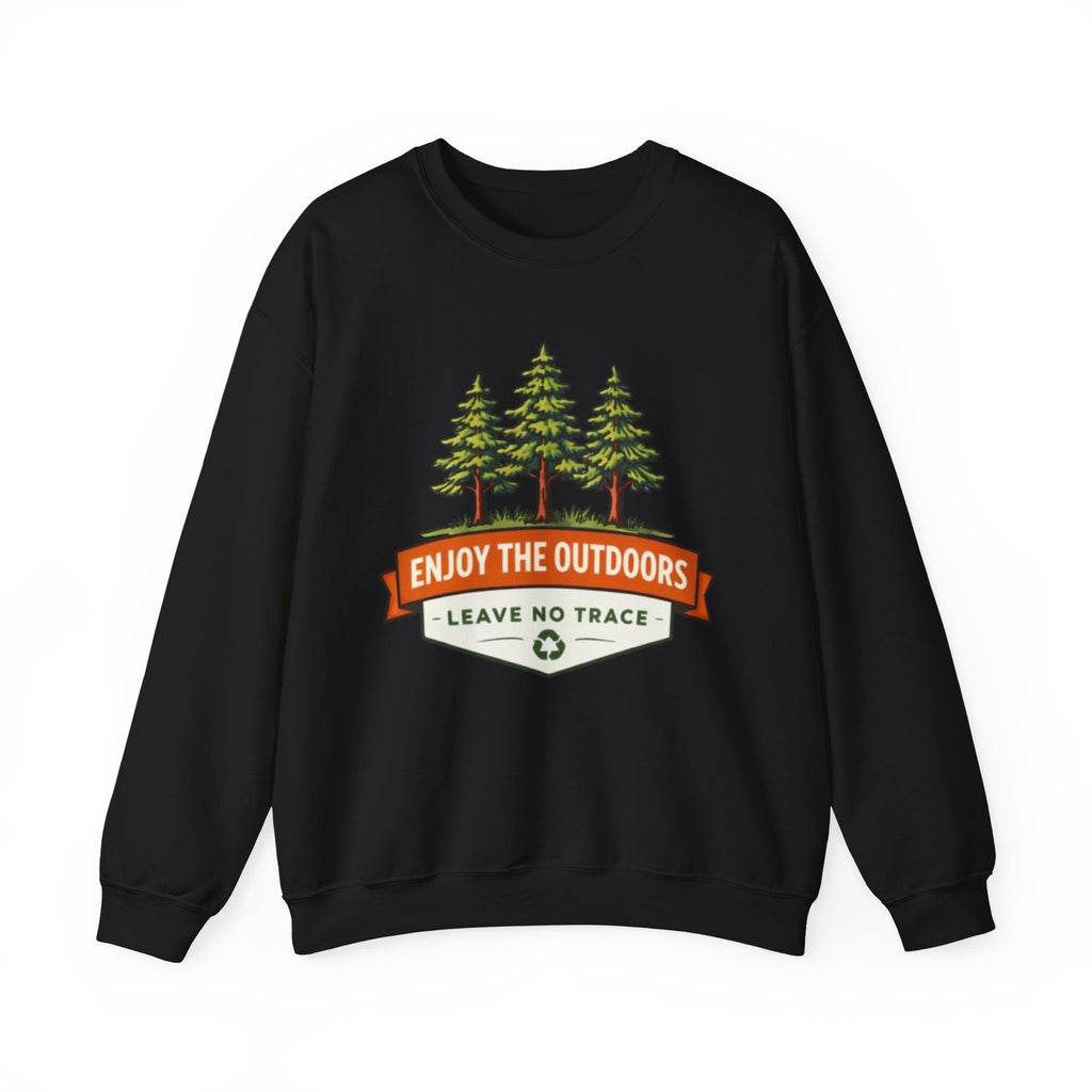 Enjoy the Outdoors Crewneck Sweatshirt | "Leave No Trace" Camping Graphic