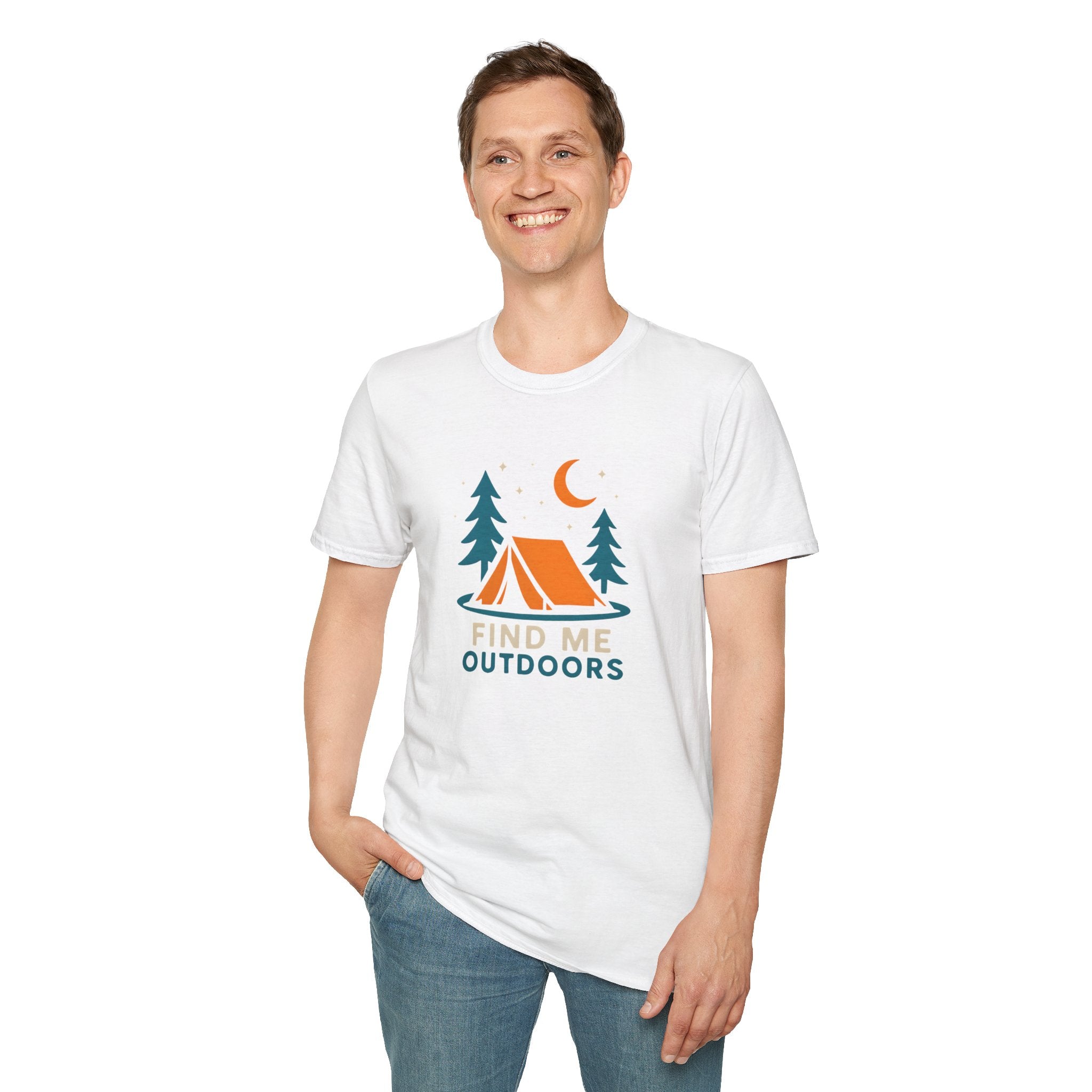 Night Camping Scene T-Shirt | Mountain Campfire Graphic Tee