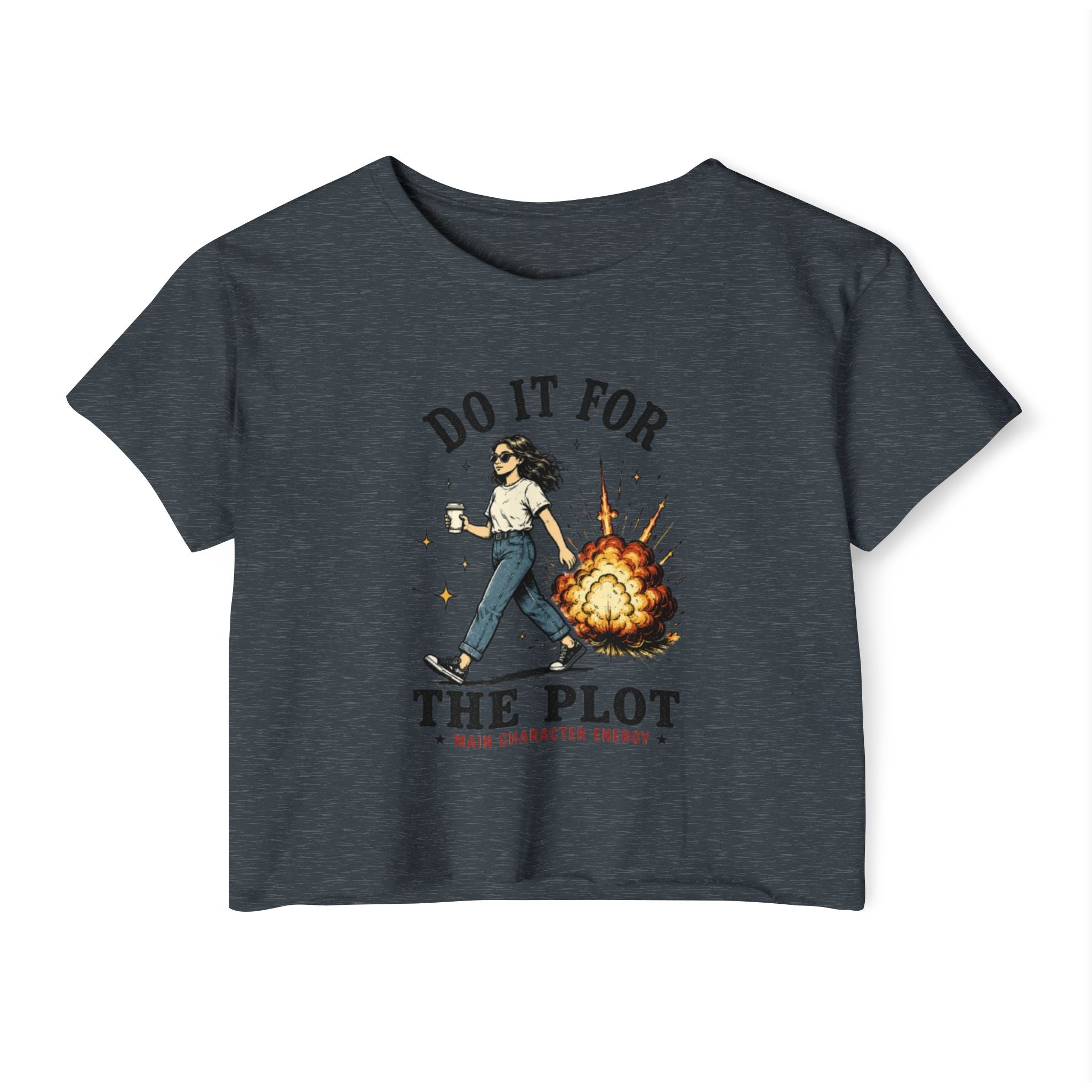 Crop Top | "Do It For The Plot" Retro Graphic Festival Tee