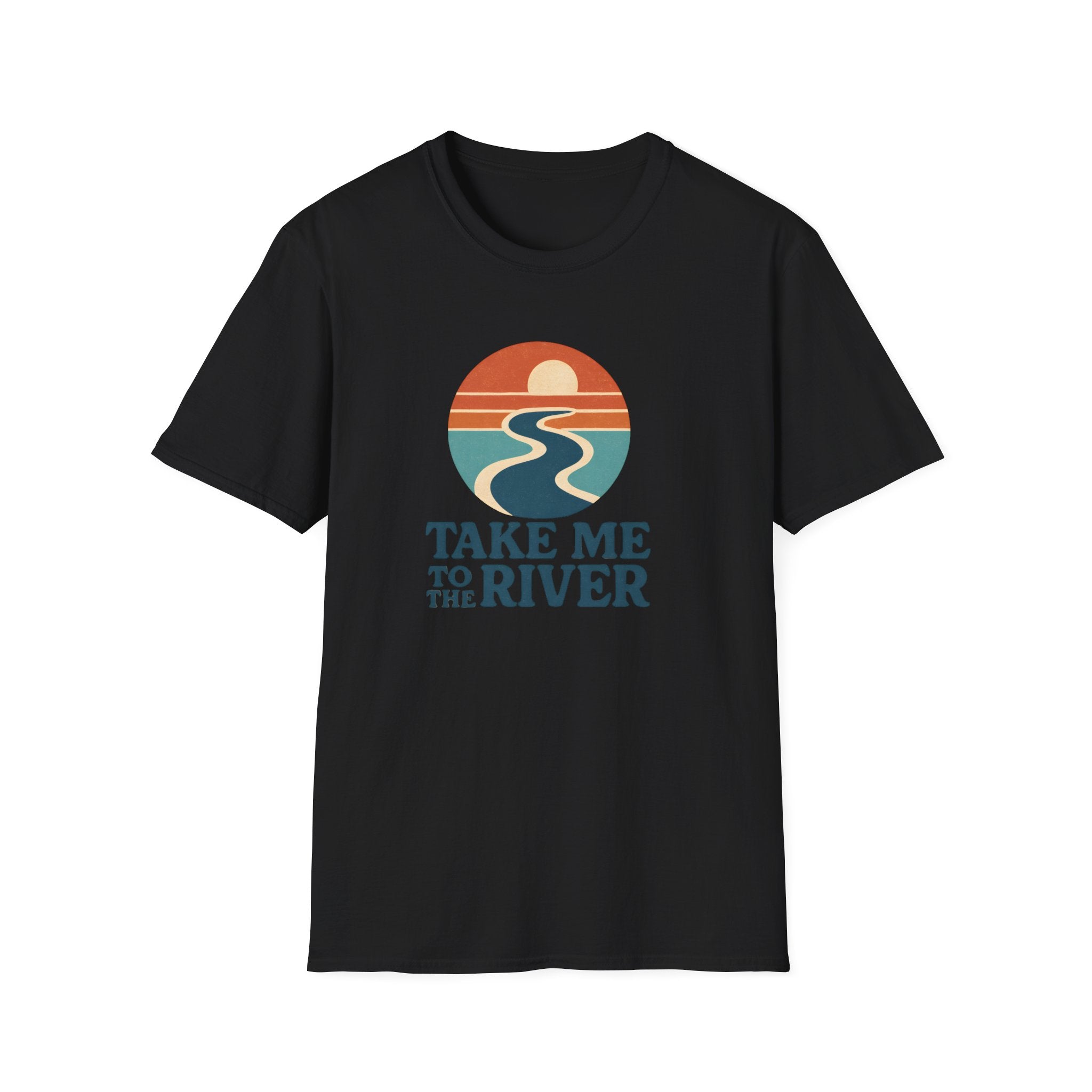 Sunset River Graphic T-Shirt | Scenic Nature Tee for Outdoor Lovers