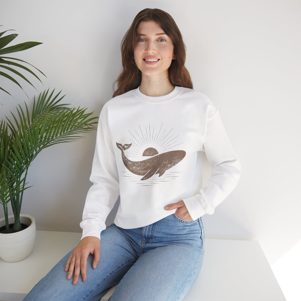 Whale Sunset Crewneck Sweatshirt