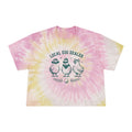 Local Egg Dealer Tie-Dye Crop Tee | Womens Farm Chick Graphic