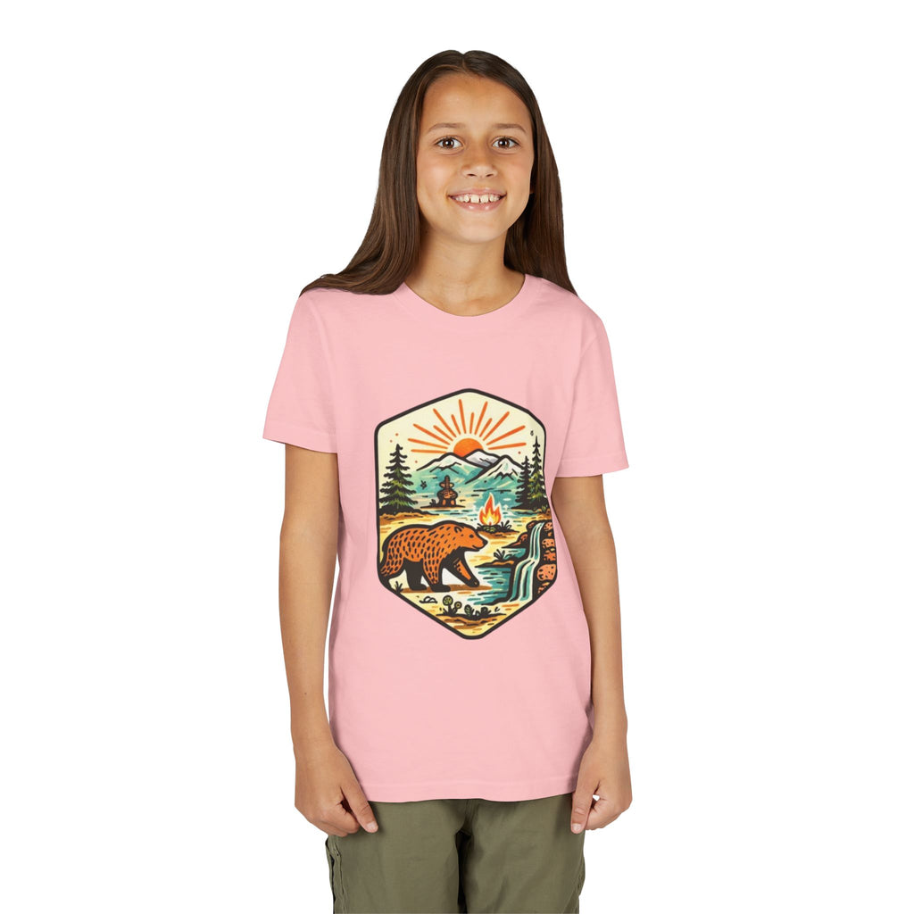 Youth Tee | Bear Camping Adventure Graphic Shirt