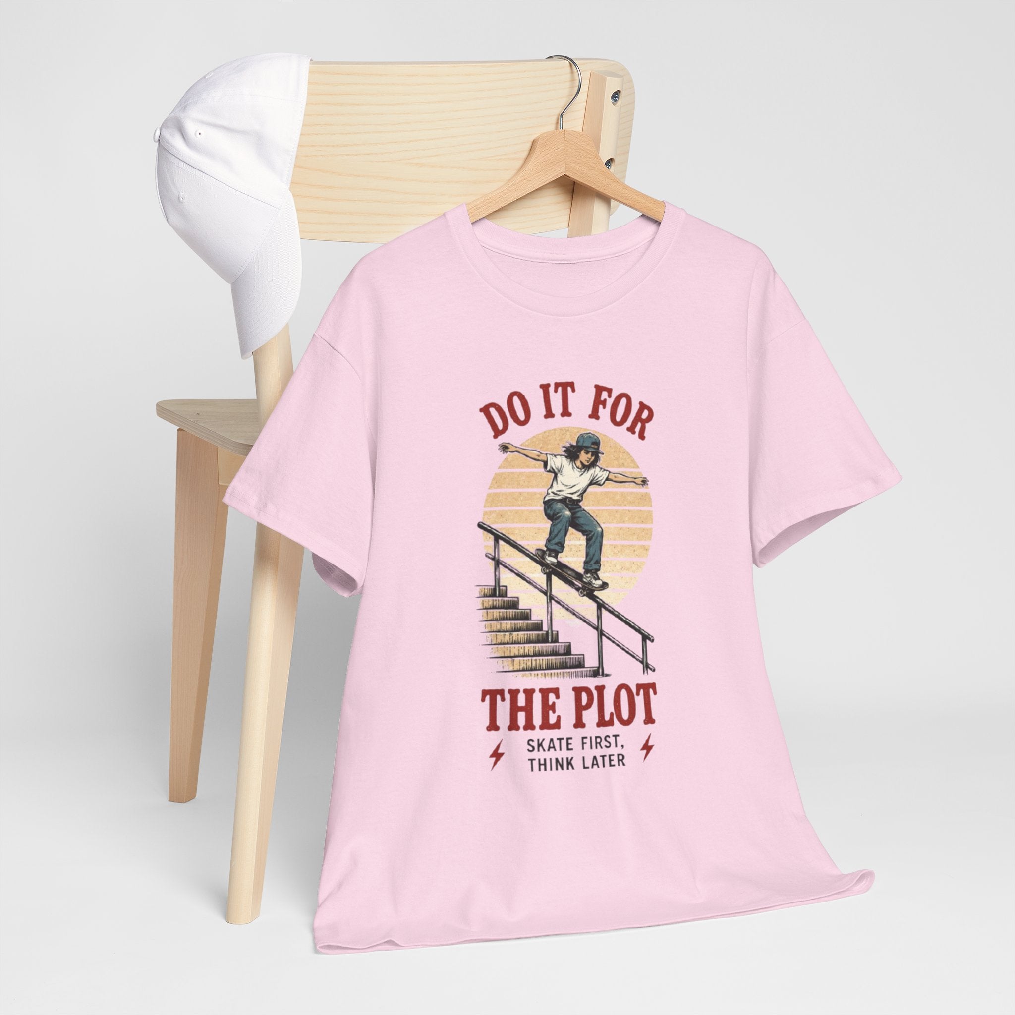 Skate Tee | "Do It For The Plot" Retro Skateboarding Graphic Shirt