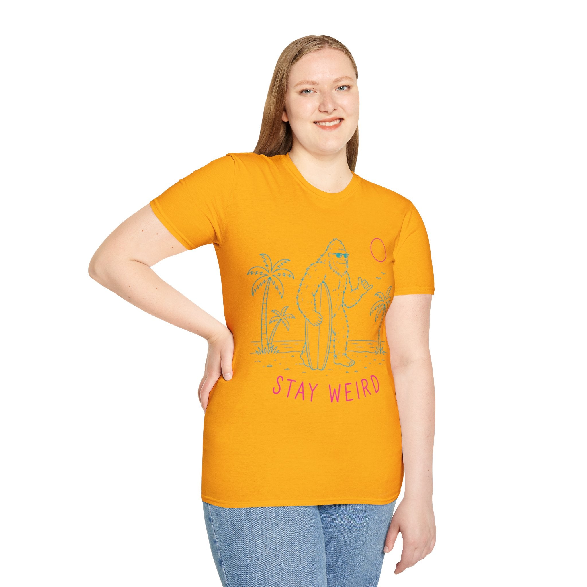 Stay Weird Bigfoot Surf T-Shirt