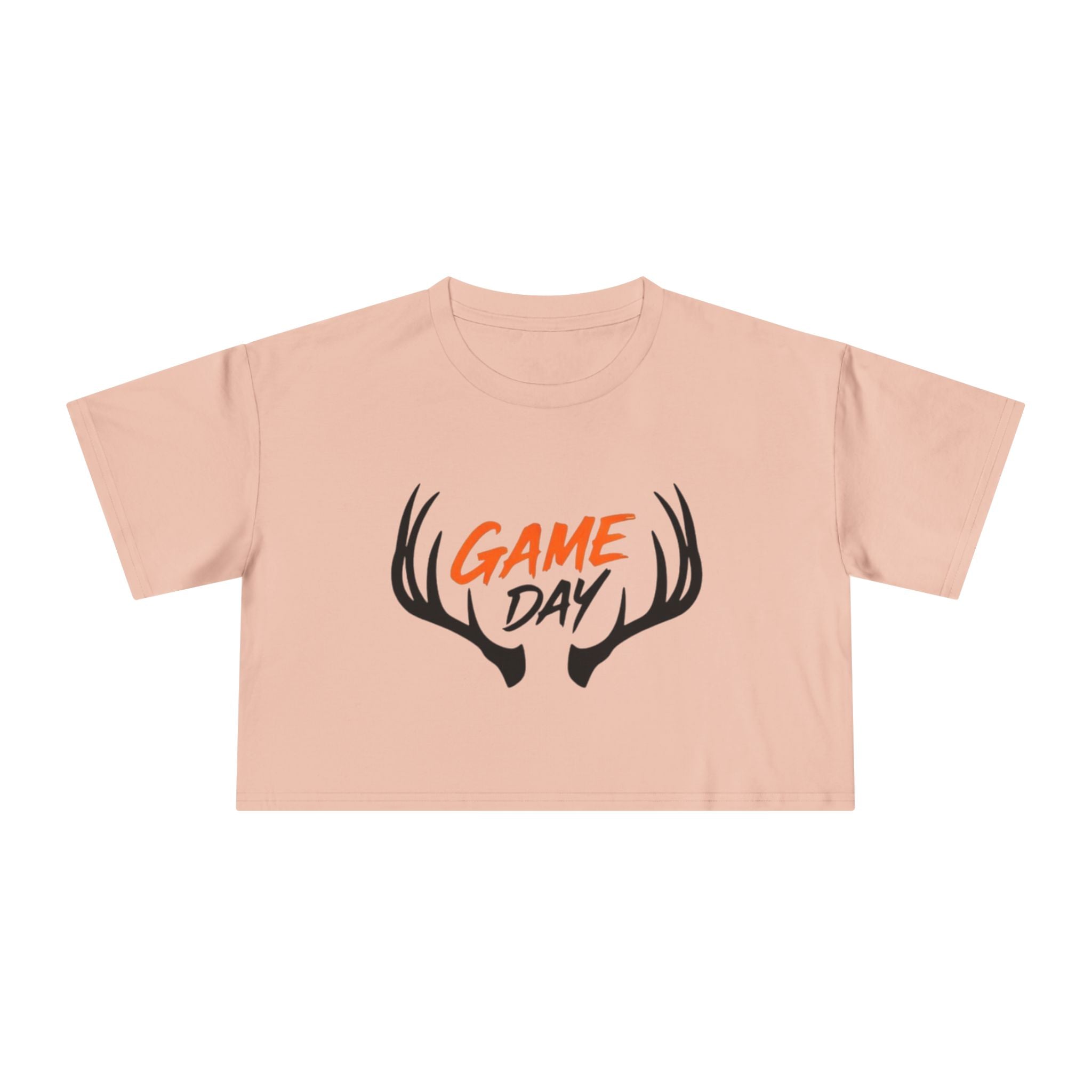 Game Day Crop Tee | Womens Hunting Antler Graphic Top