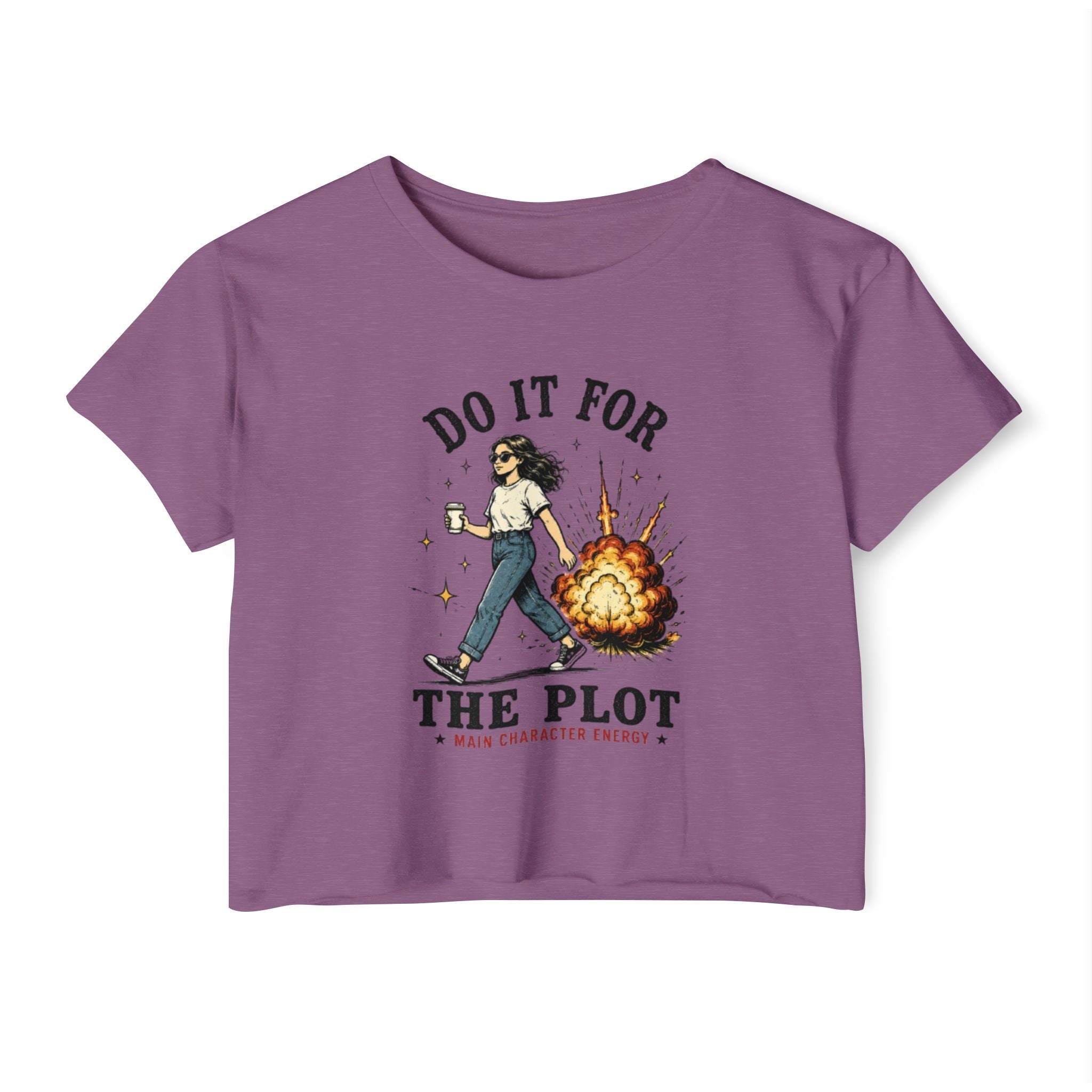 Crop Top | "Do It For The Plot" Retro Graphic Festival Tee