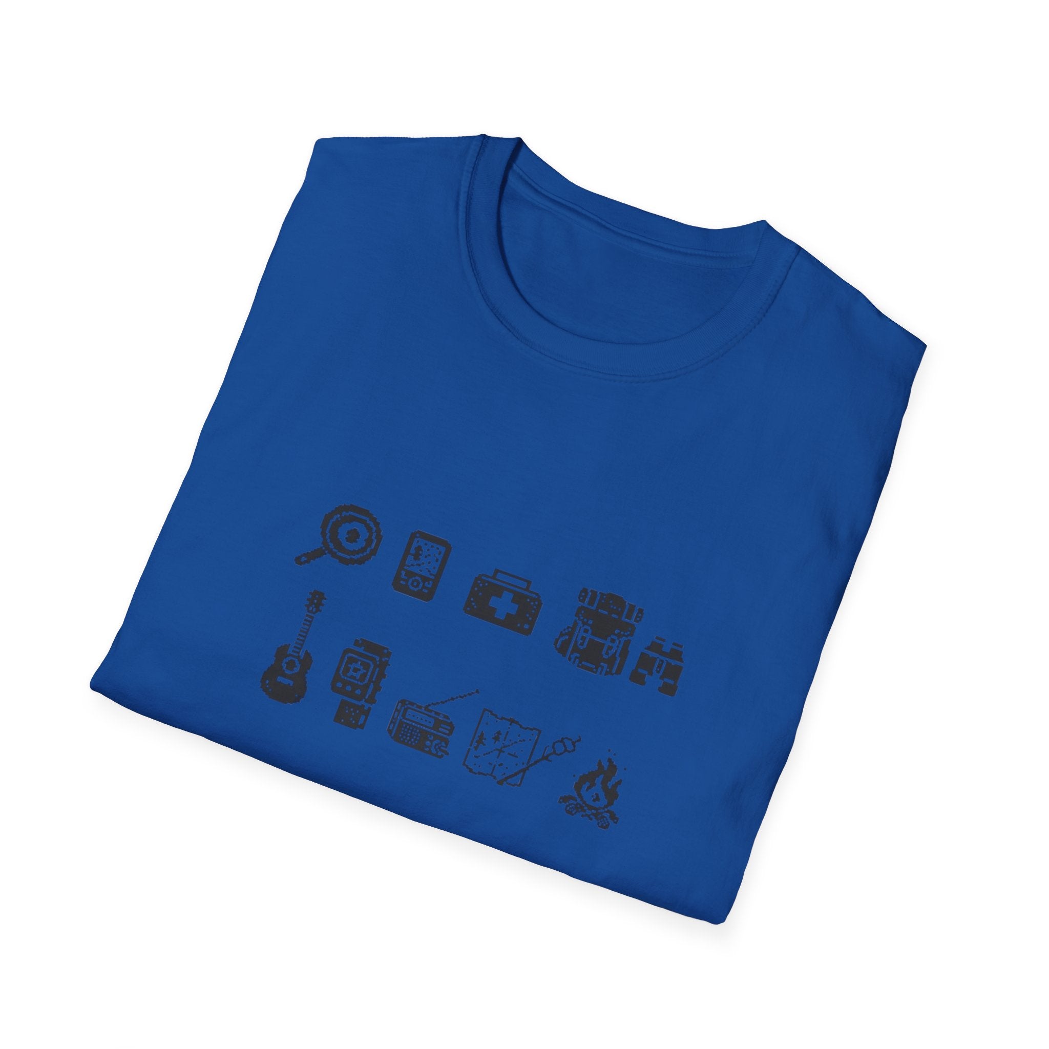 T-Shirt | Minimal Camping Gear Icons Graphic Tee | Camping Kit Tee