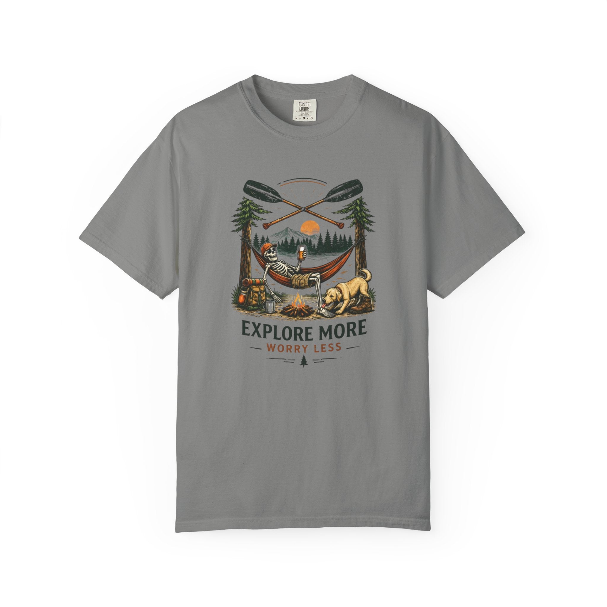 Explore More Worry Less T-Shirt | Outdoor Camping Adventure Graphic Tee
