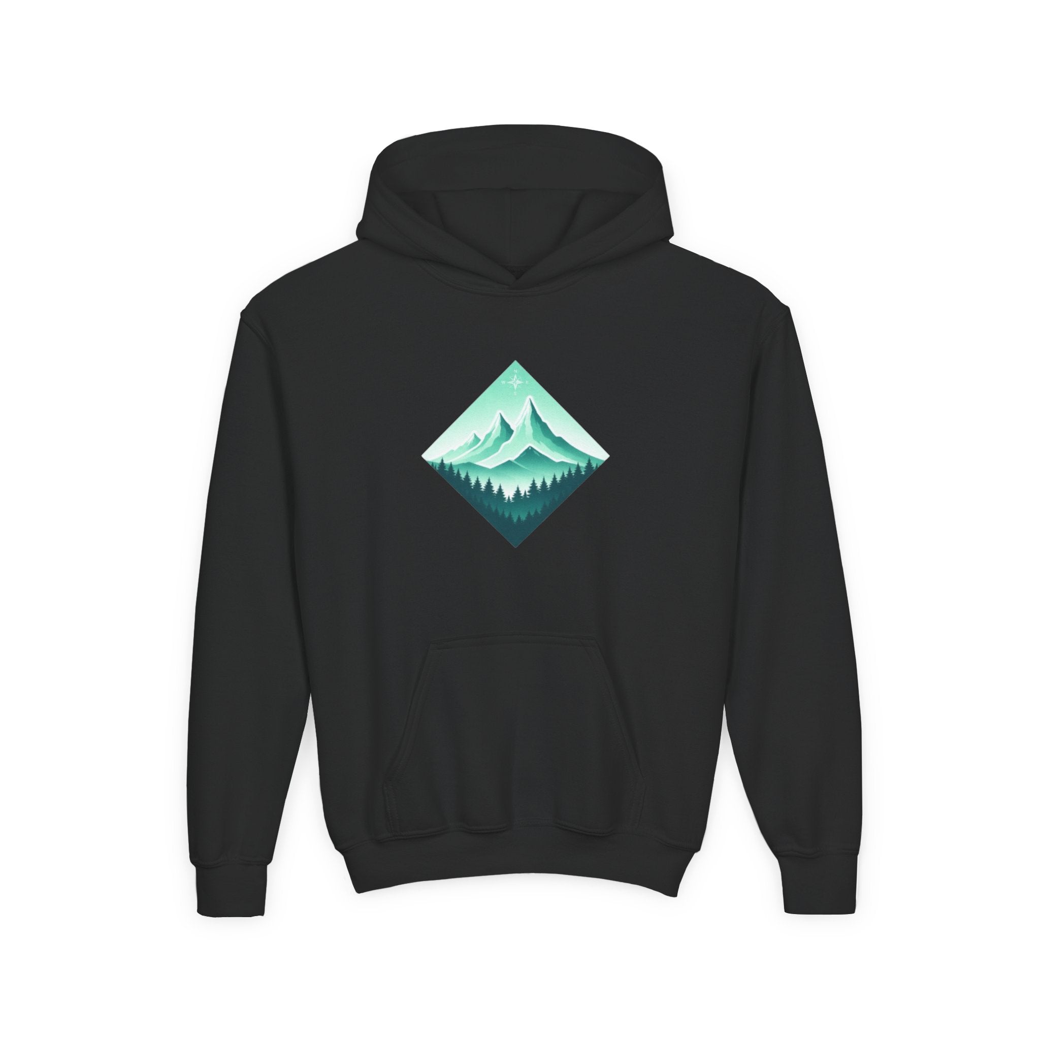 Youth Hoodie | Mint Mountain Graphic Pullover