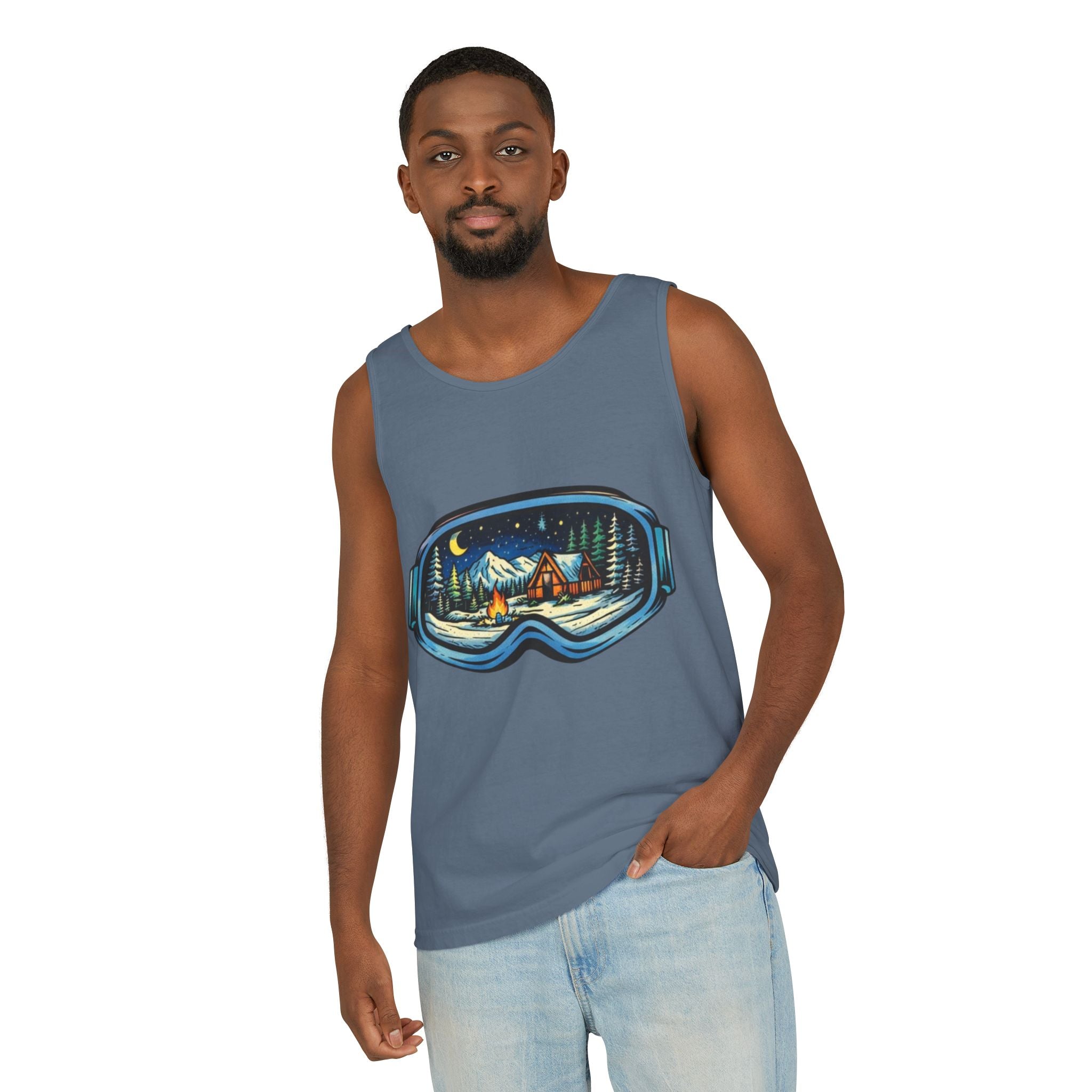 Tank Top | Ski Goggle Winter Cabin Graphic