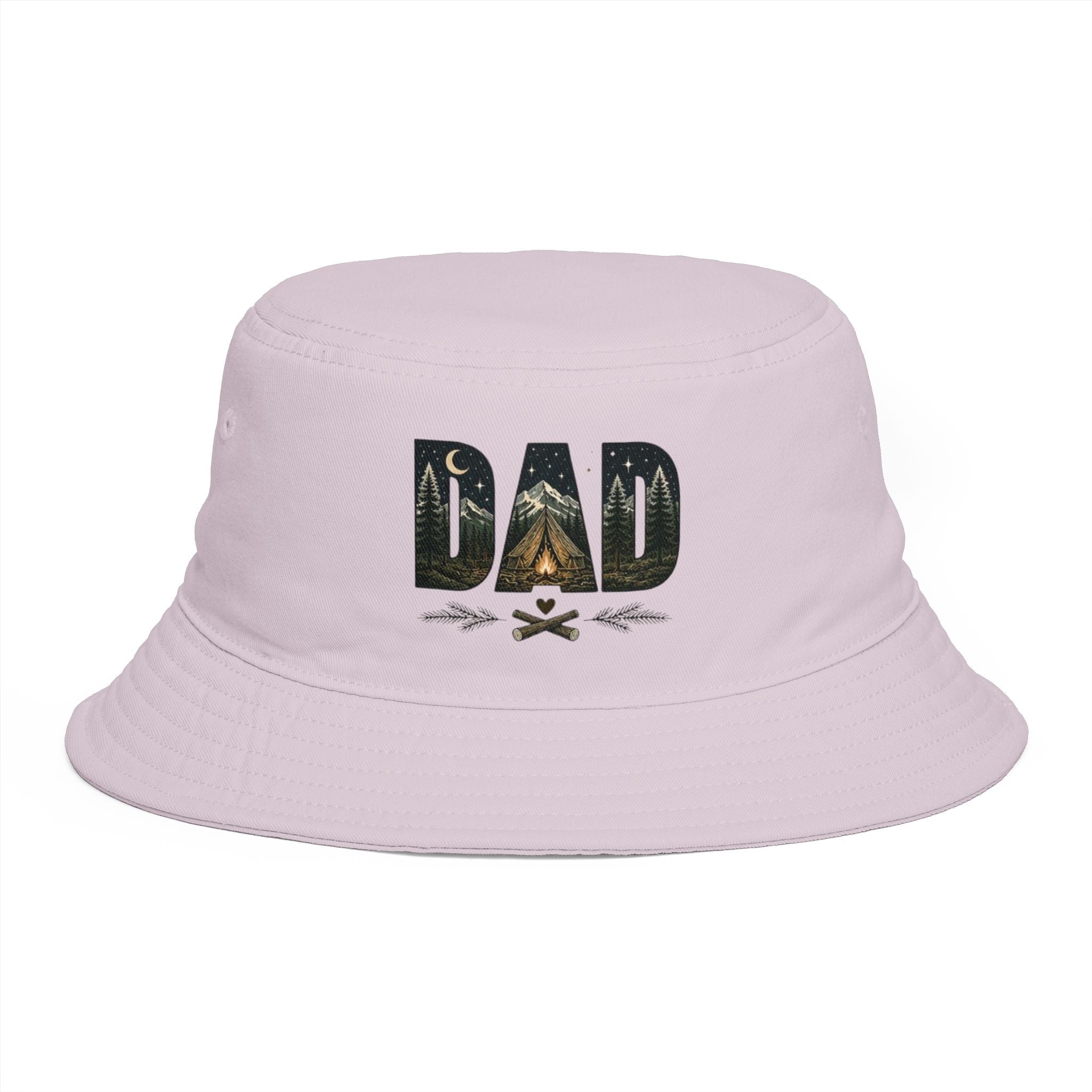 Dad Camping Bucket Hat | Outdoor Tent & Campfire Design