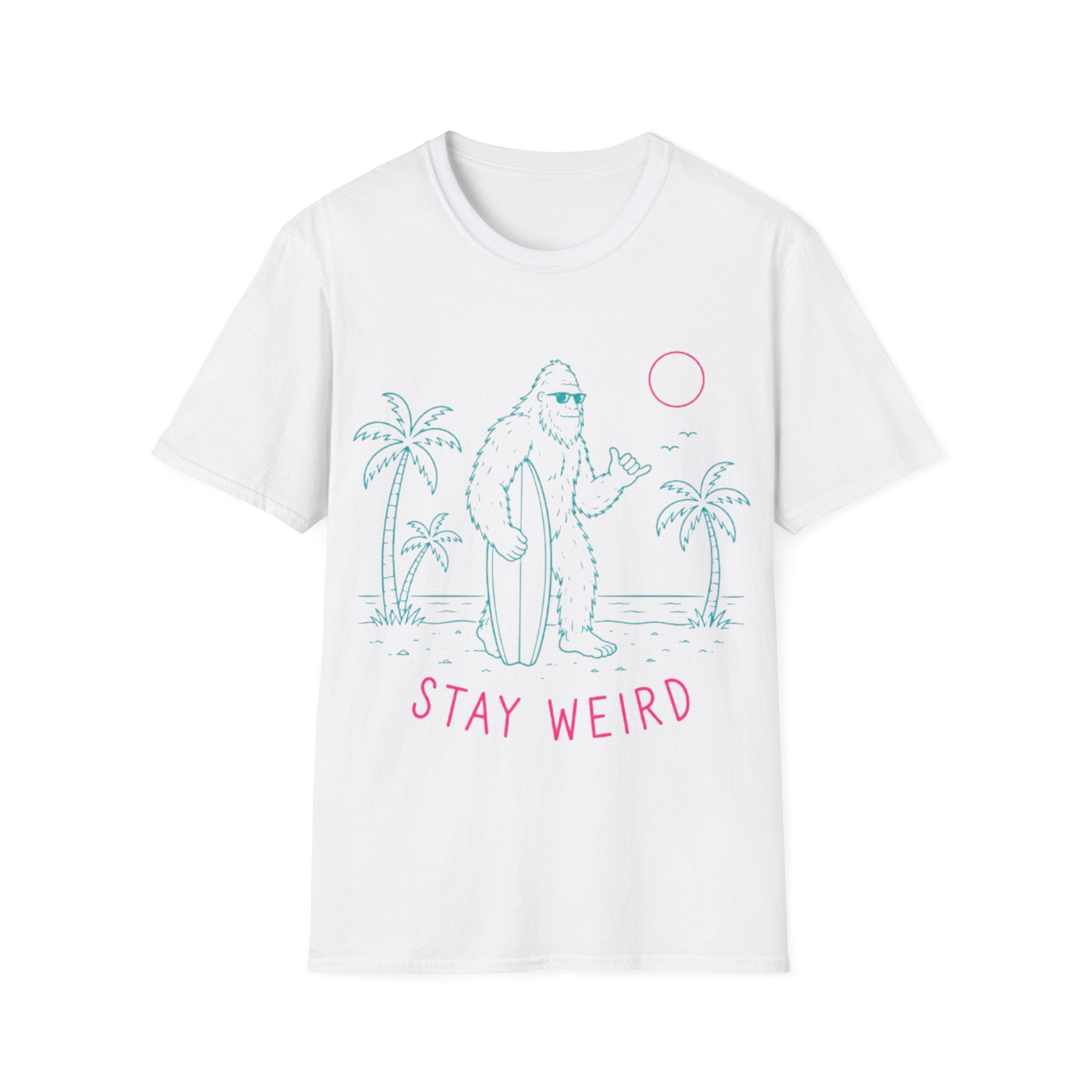 Stay Weird Bigfoot Surf T-Shirt
