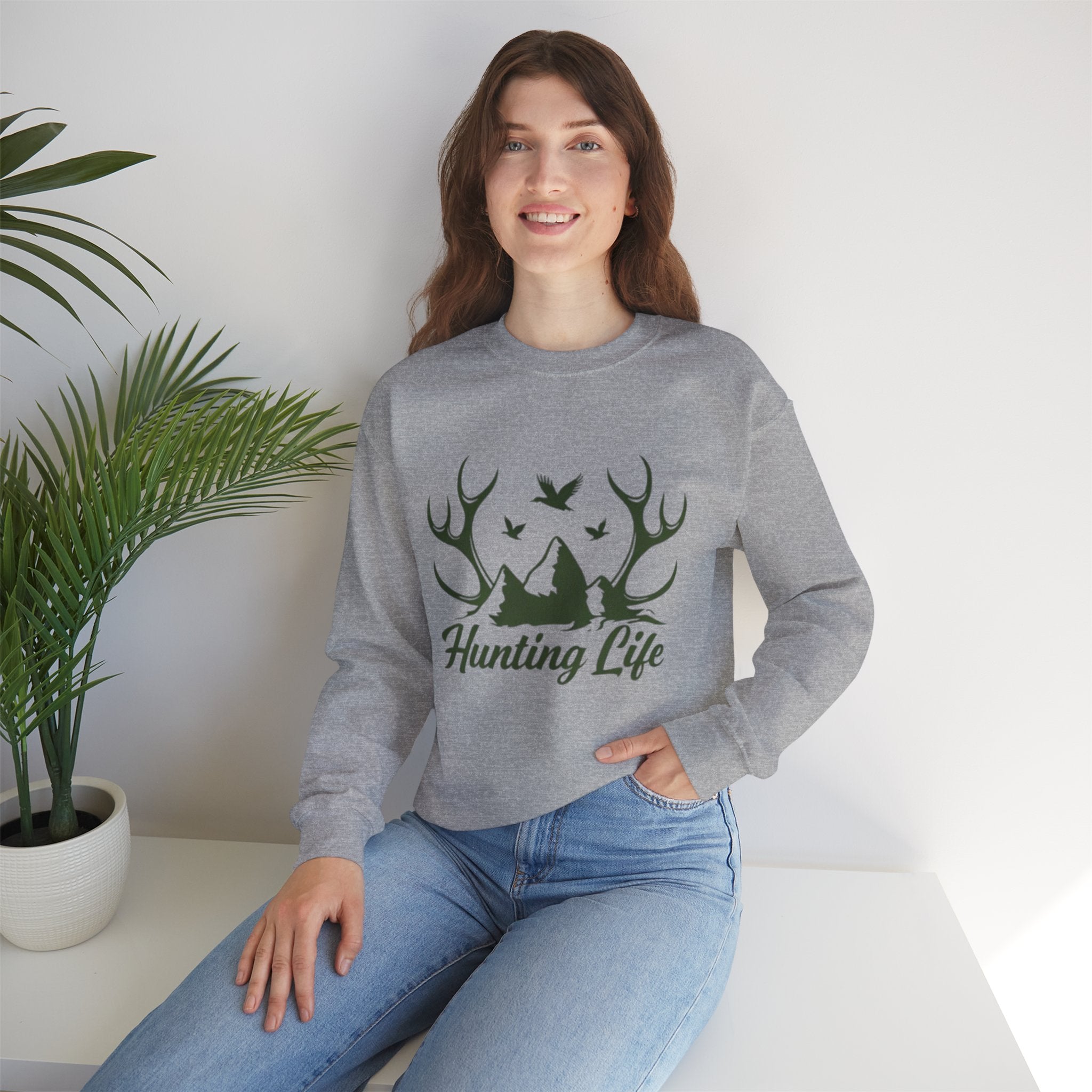 Hunting Life Sweatshirt | Outdoor Antler & Duck Hunt Crewneck