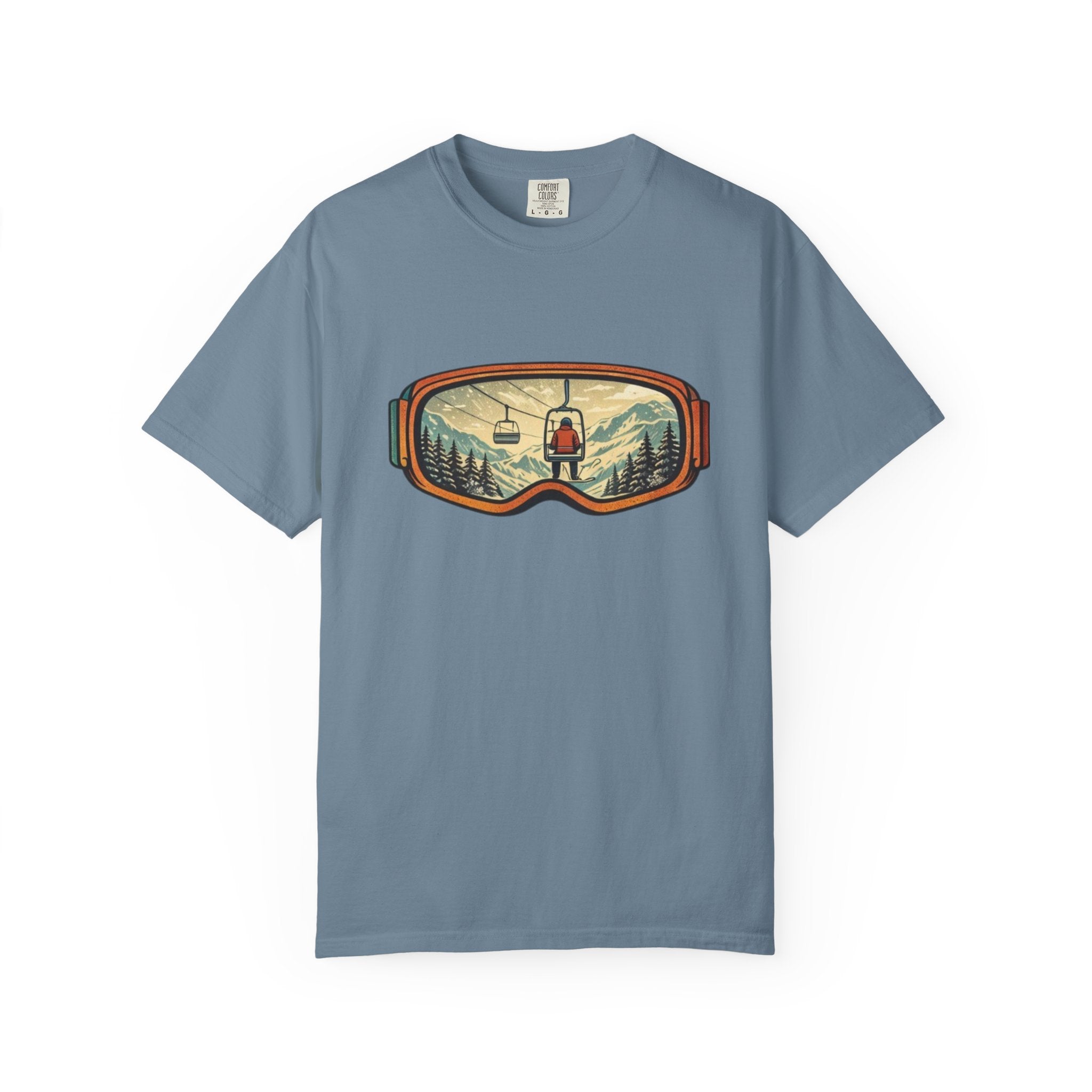 Retro Ski Lift Mountain T-Shirt | Snowboard Goggles Scene