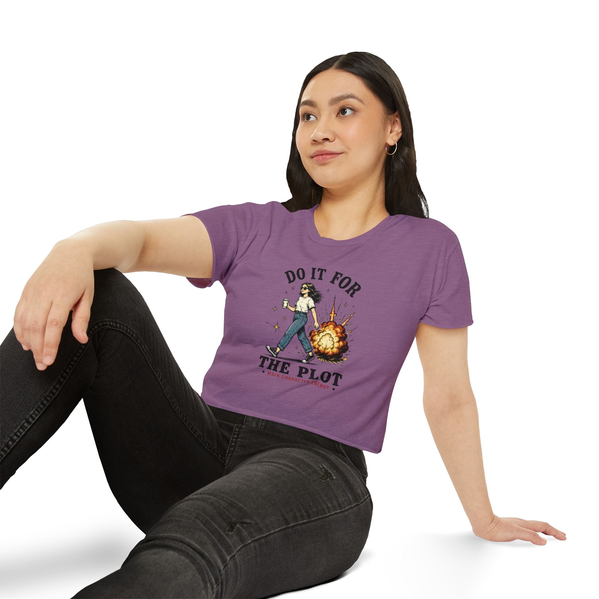 Crop Top | "Do It For The Plot" Retro Graphic Festival Tee