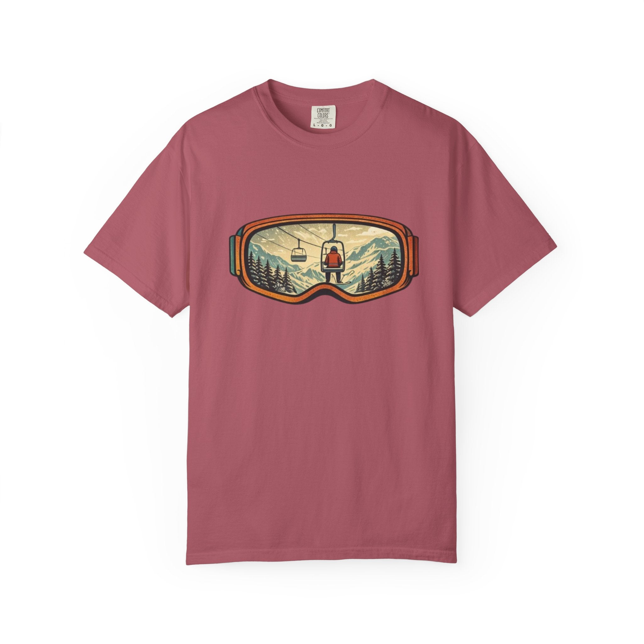 Retro Ski Lift Mountain T-Shirt | Snowboard Goggles Scene