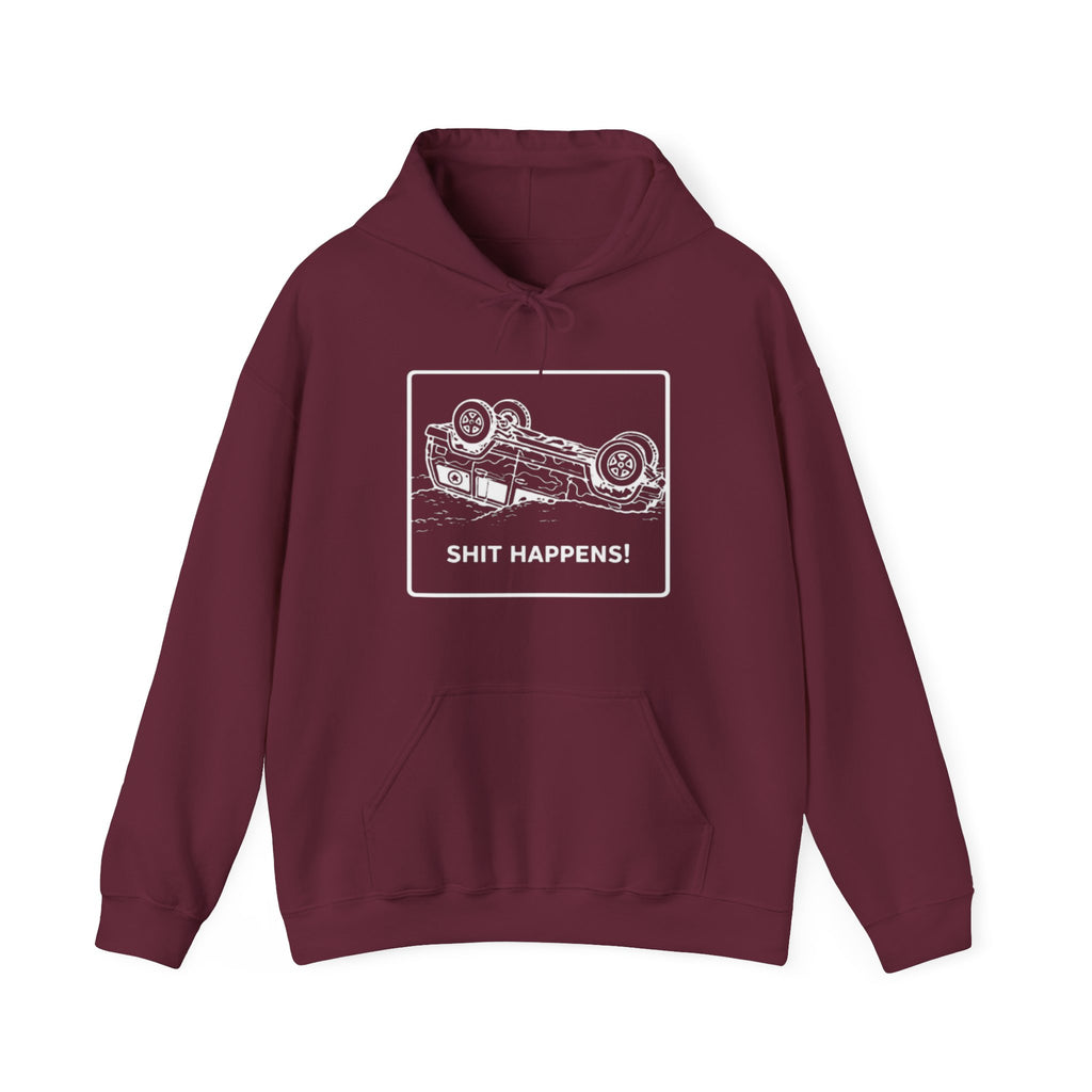 Shit Happens Crashed Car Hoodie