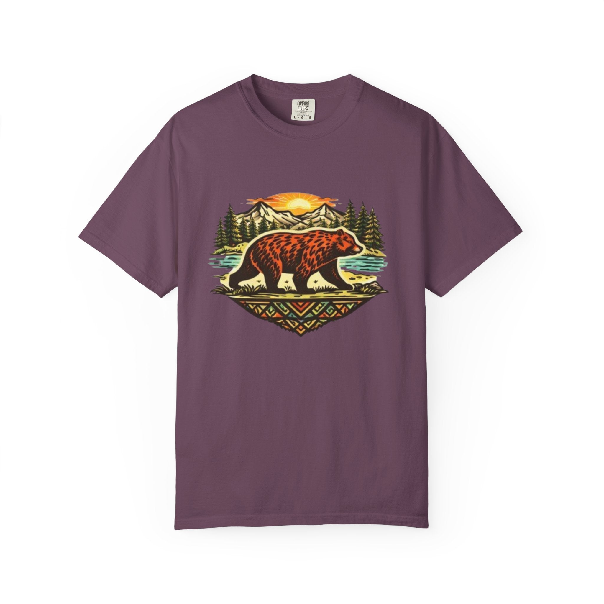 Bear Sunset T-Shirt | Vintage Forest Adventure Graphic Tee