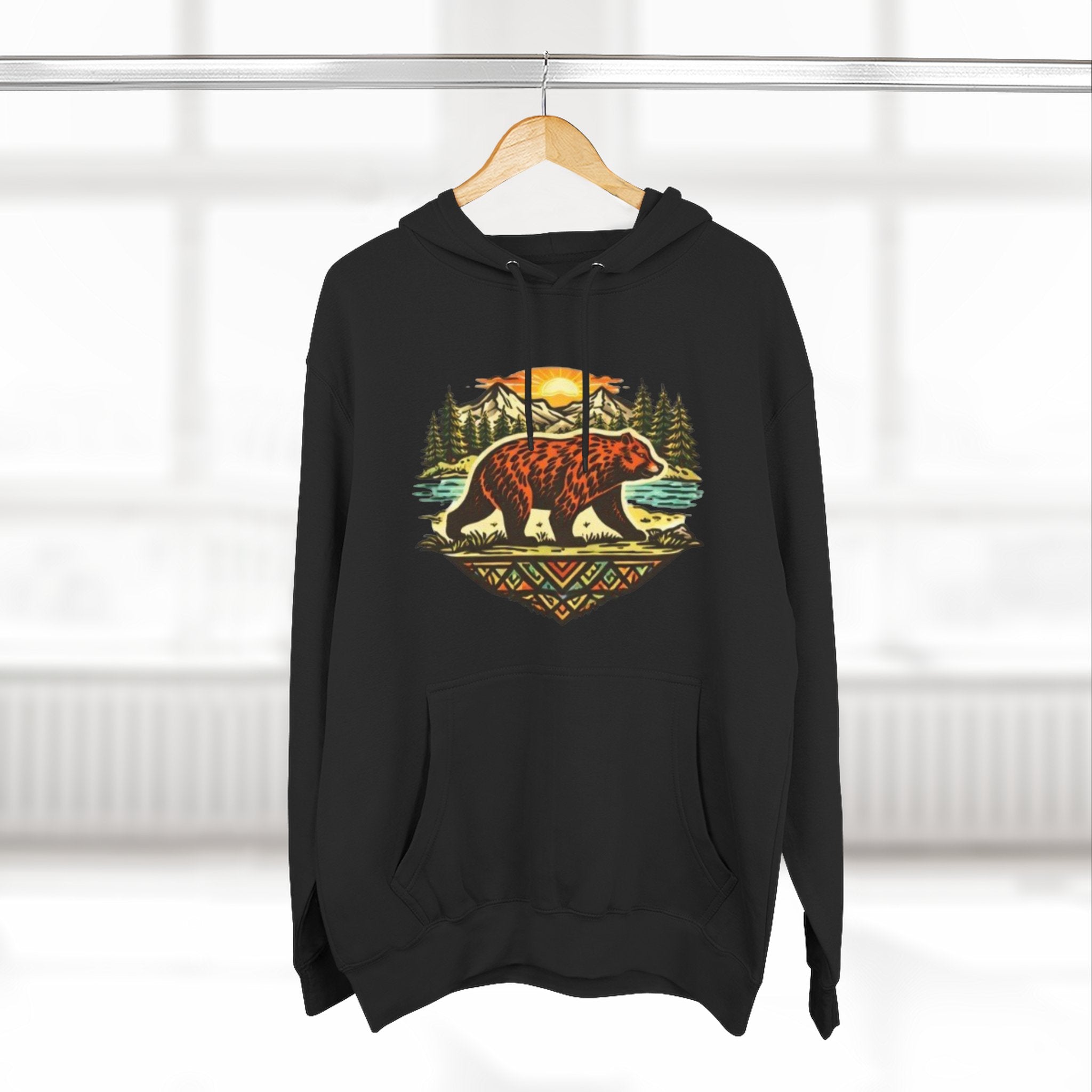Bear Forest Hoodie | Vintage Wilderness Graphic Pullover