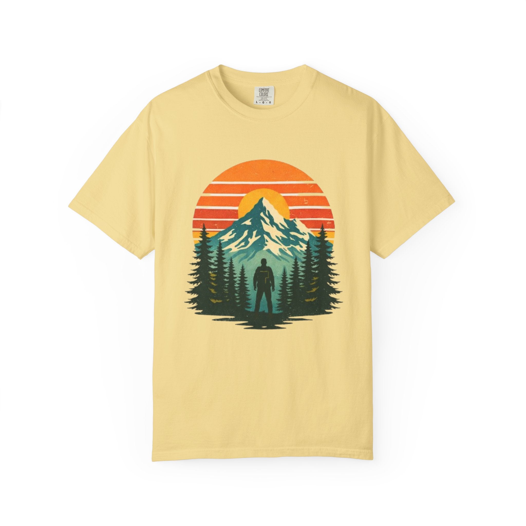 Retro Mountainscape Hiker T-Shirt
