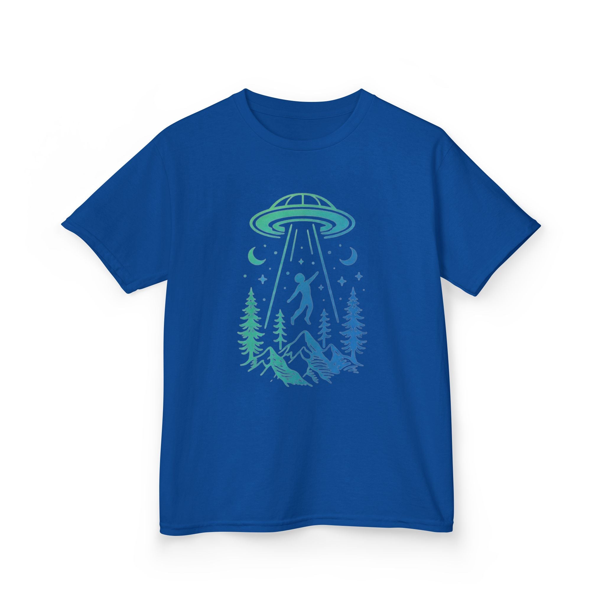 Kids UFO Abduction Tee | Space Adventure Mountain Shirt