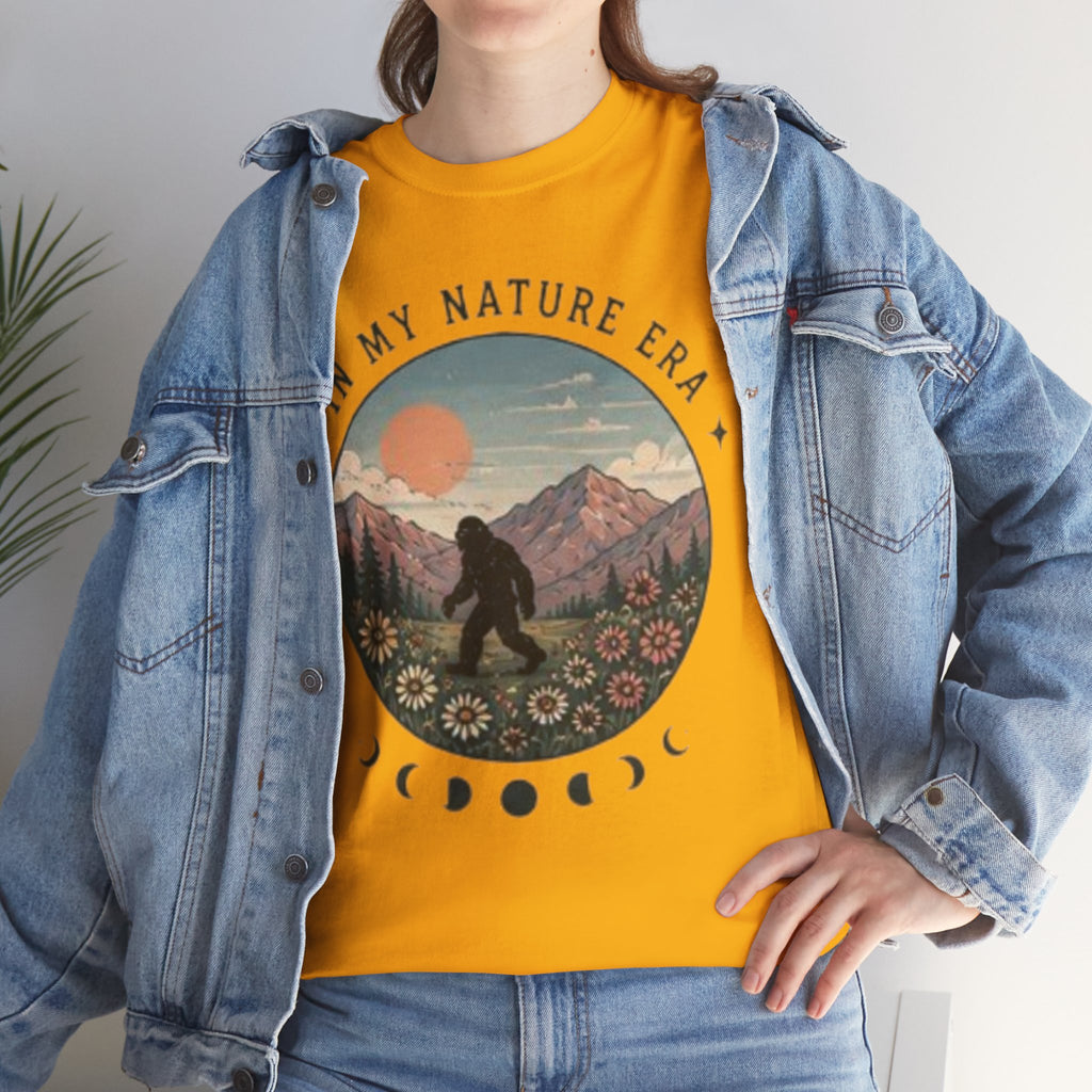 Sasquatch Nature Tee | "In My Nature Era" Mountain & Moon Phase Graphic