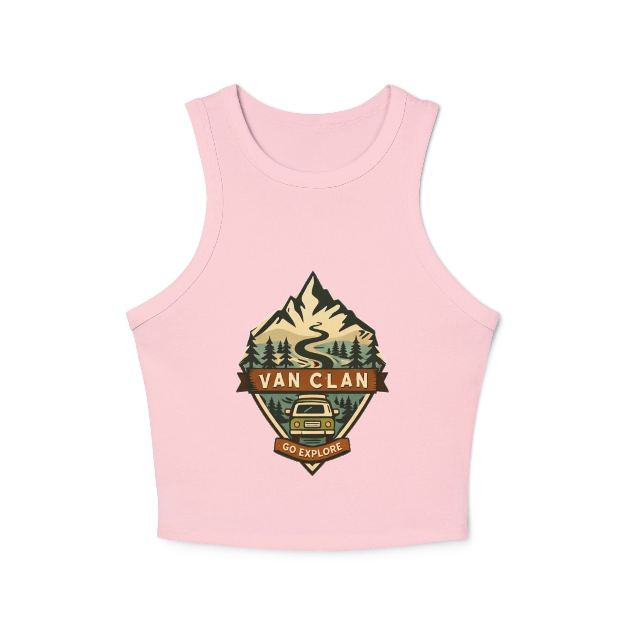 Van Clan Adventure Tank Top | Womens Ribbed Racerback Go Explore Camping Crop
