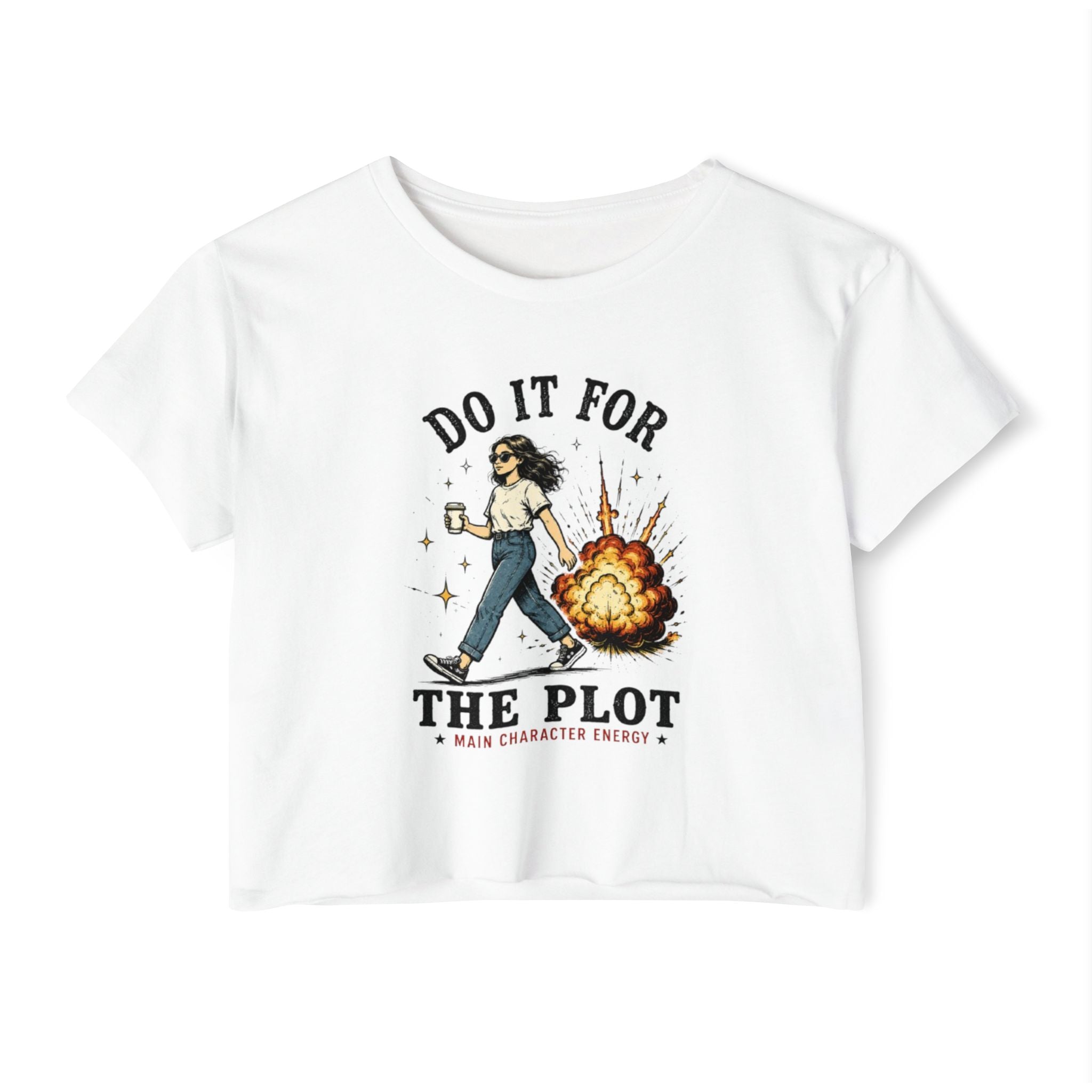 Crop Top | "Do It For The Plot" Retro Graphic Festival Tee