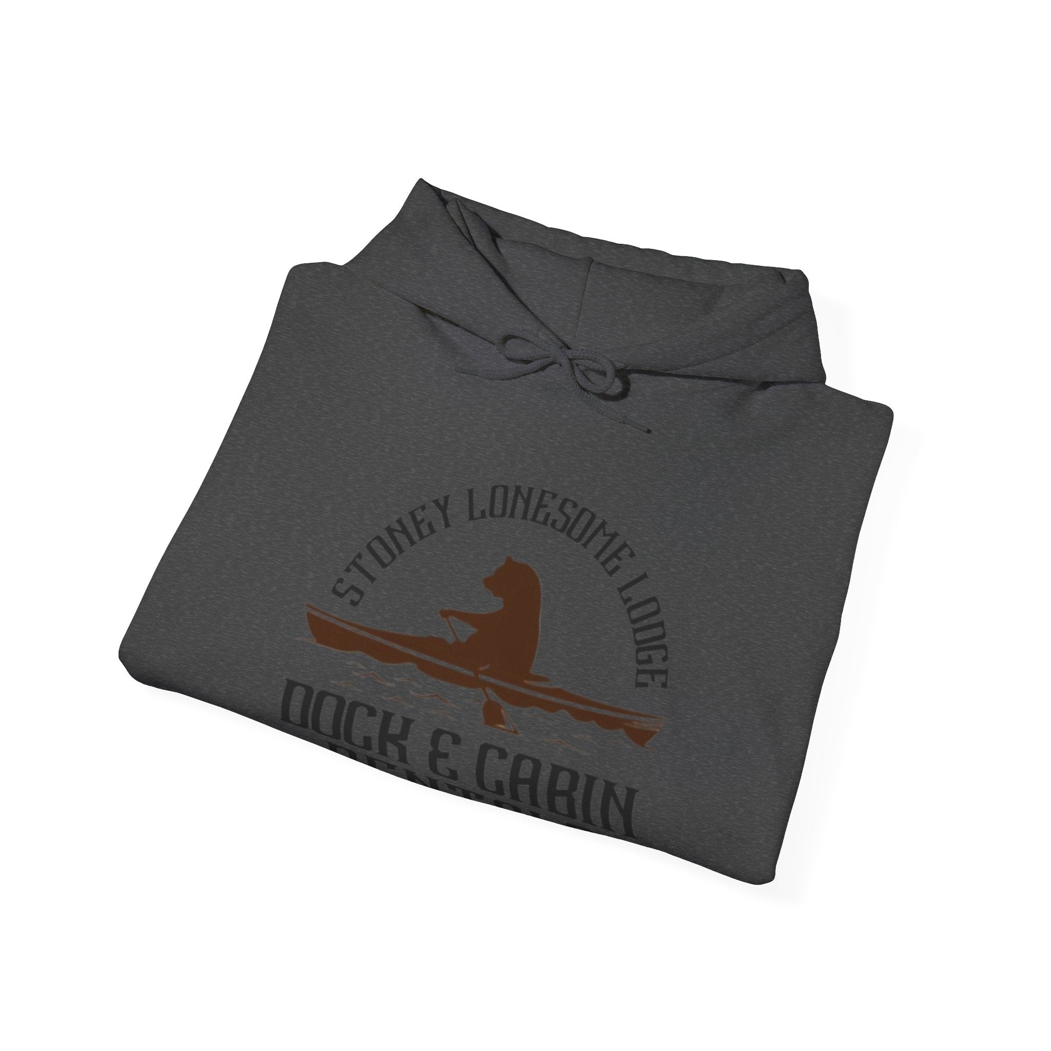 Dock & Cabin Rentals Hoodie | Stoney Lonesome Lodge Fishing Cabin Sweatshirt
