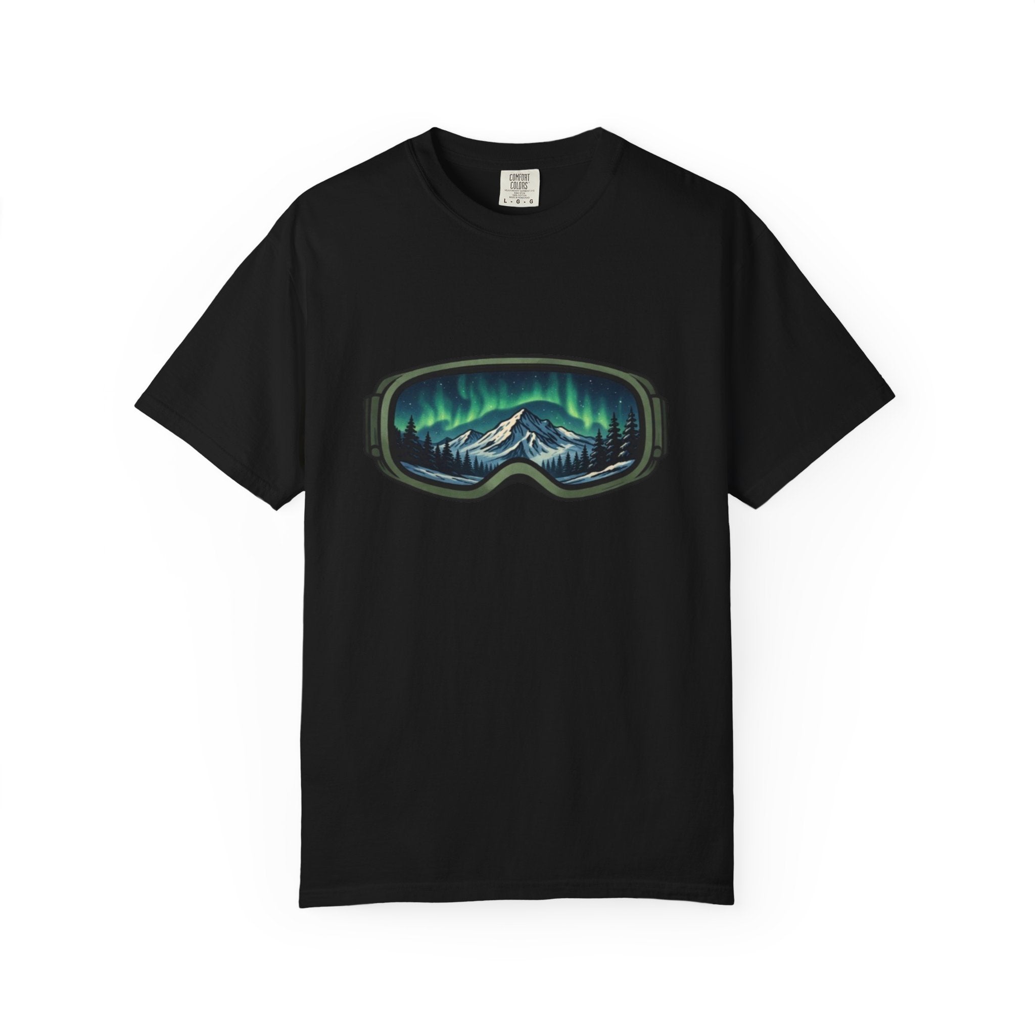 Ski Goggle Northern Lights Mountain T-Shirt