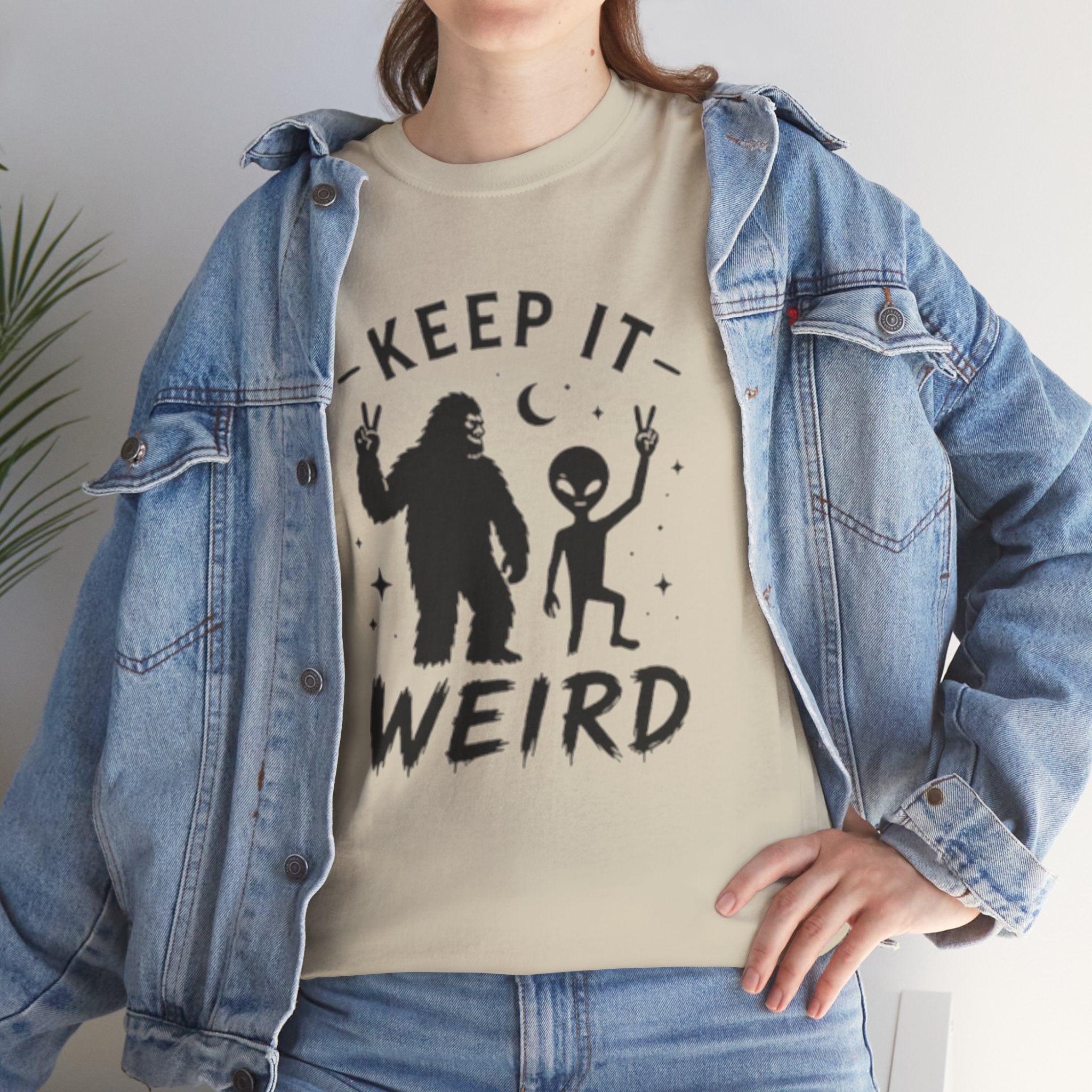 Keep It Weird Tee | Bigfoot & Alien Graphic T-Shirt