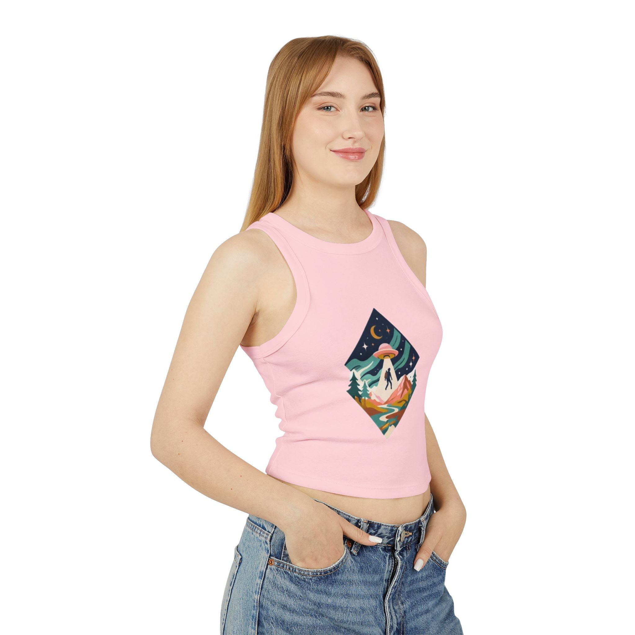 Alien Abduction Mountain Crop Tank
