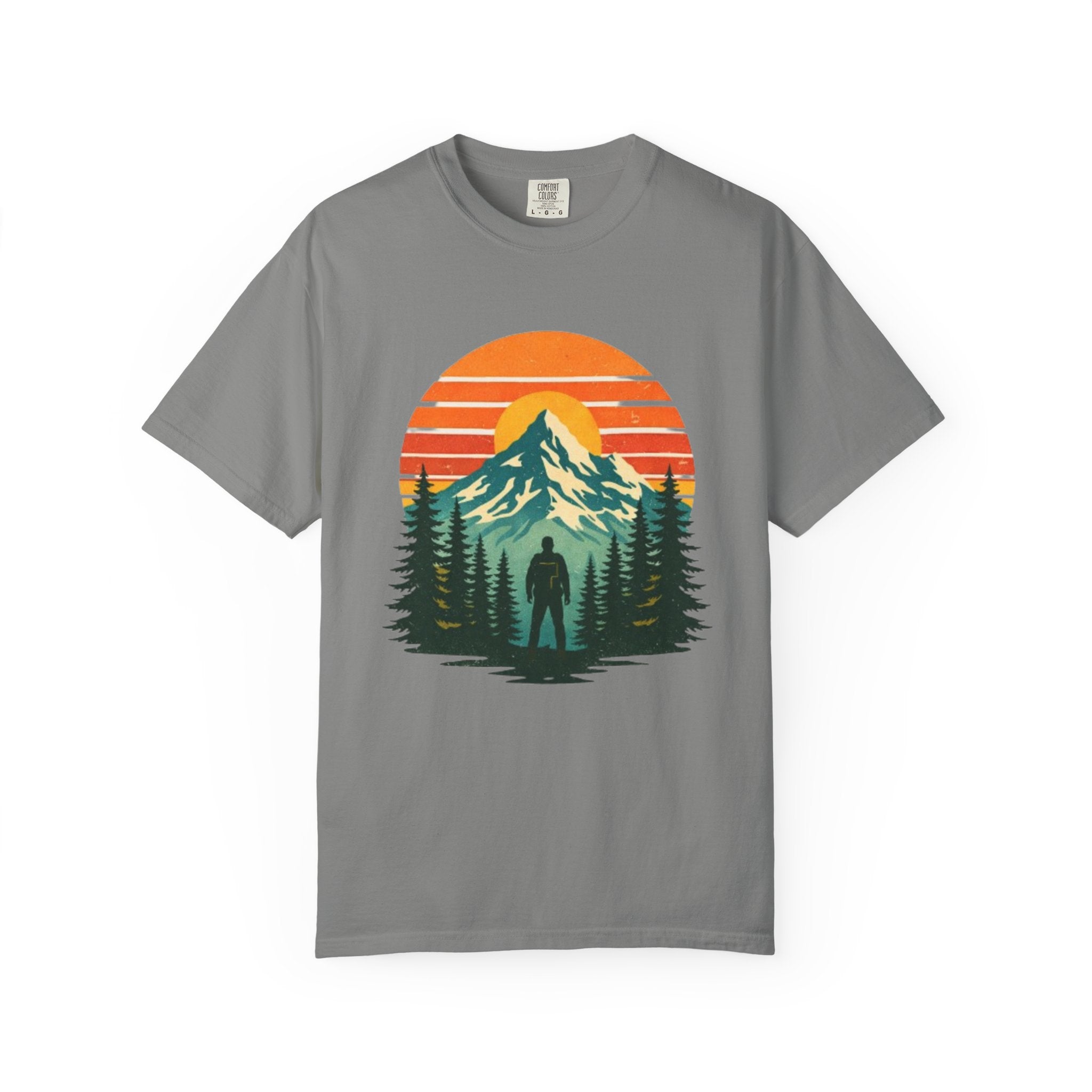 Retro Mountainscape Hiker T-Shirt