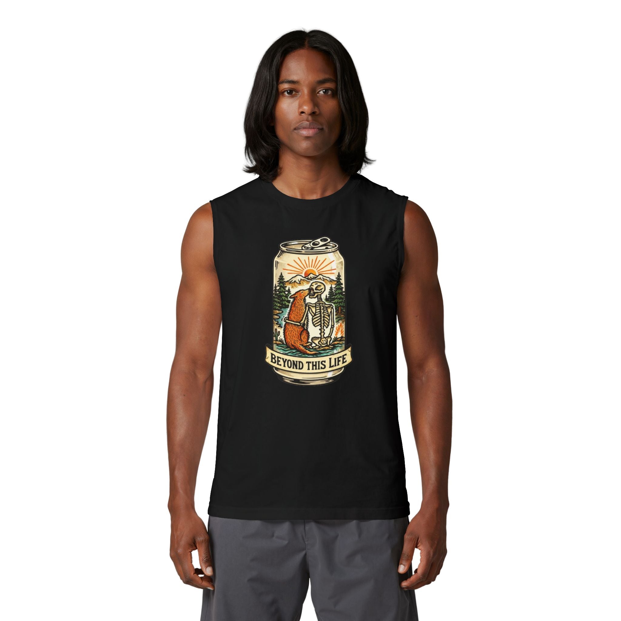 Muscle Tank | Beyond This Life Skeleton Can Graphic