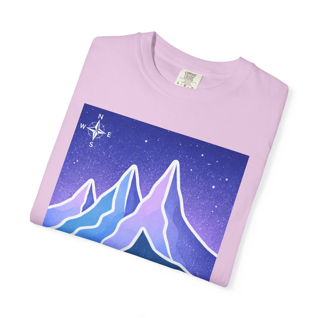 Mountain Night T-Shirt | Neon Retro Mountain Landscape Tee
