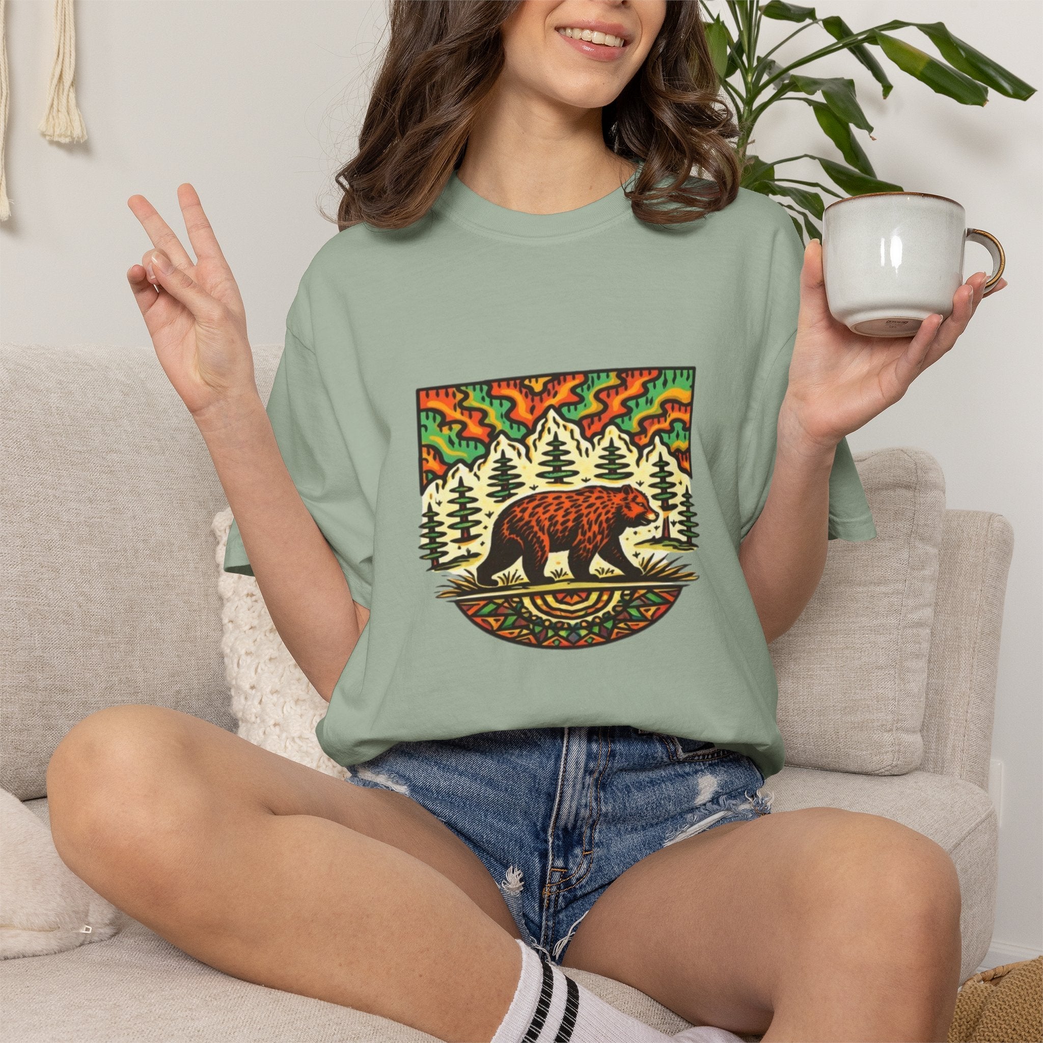 Bear Forest Graphic T-Shirt | Retro Nature Wilderness Tee