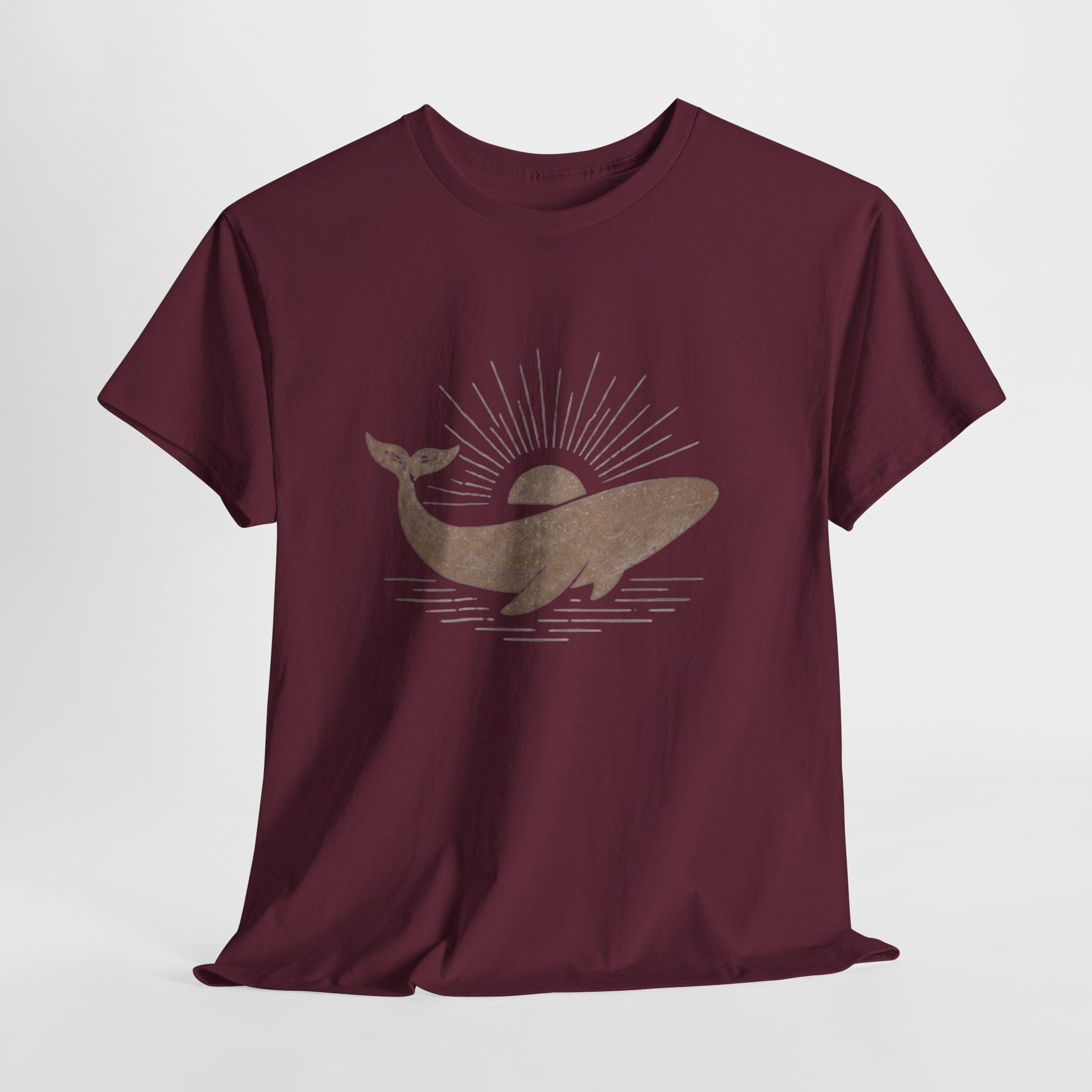 Whale Sunset T-Shirt | Minimal Coastal Graphic Tee