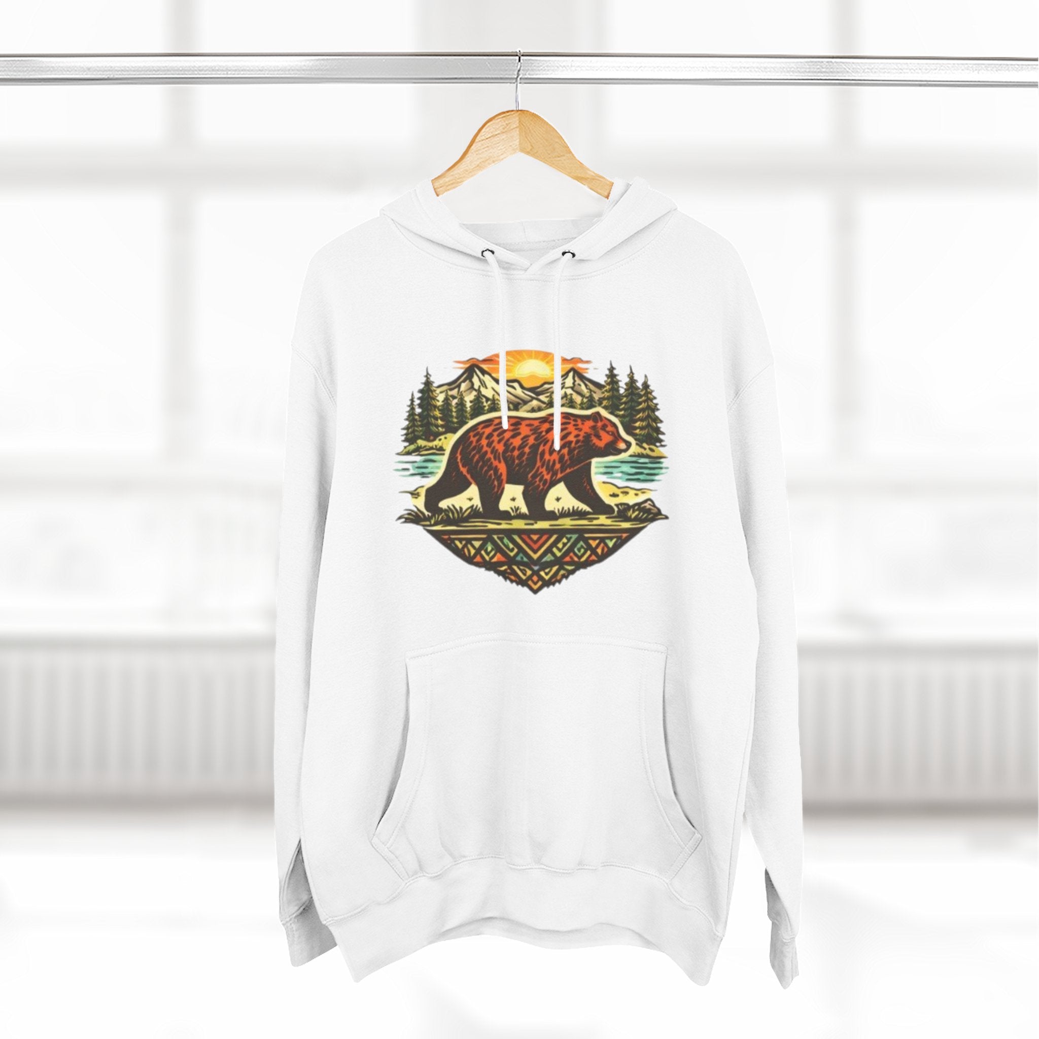 Bear Forest Hoodie | Vintage Wilderness Graphic Pullover