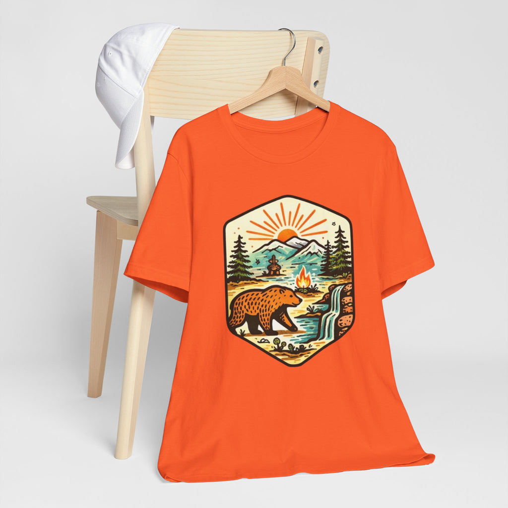 Retro Wilderness Bear T-Shirt Vintage Outdoors Graphic Tee