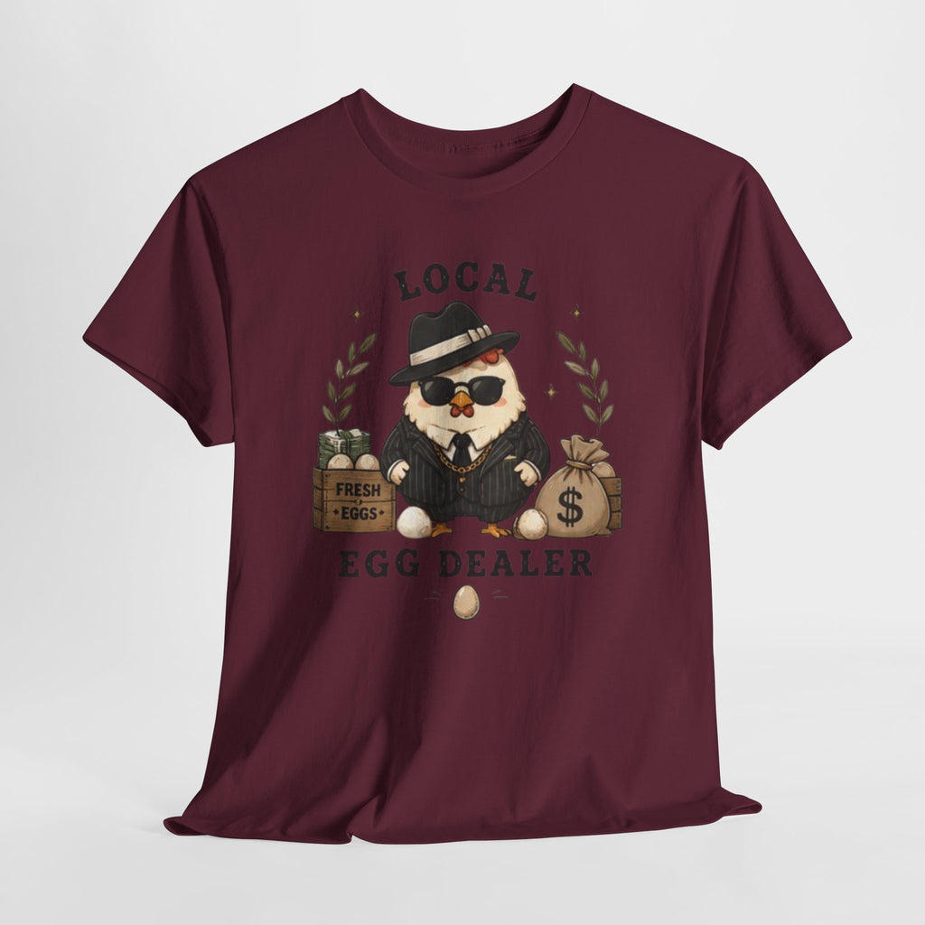 Egg Dealer T-Shirt | Funny Chicken Mobster Graphic Tee
