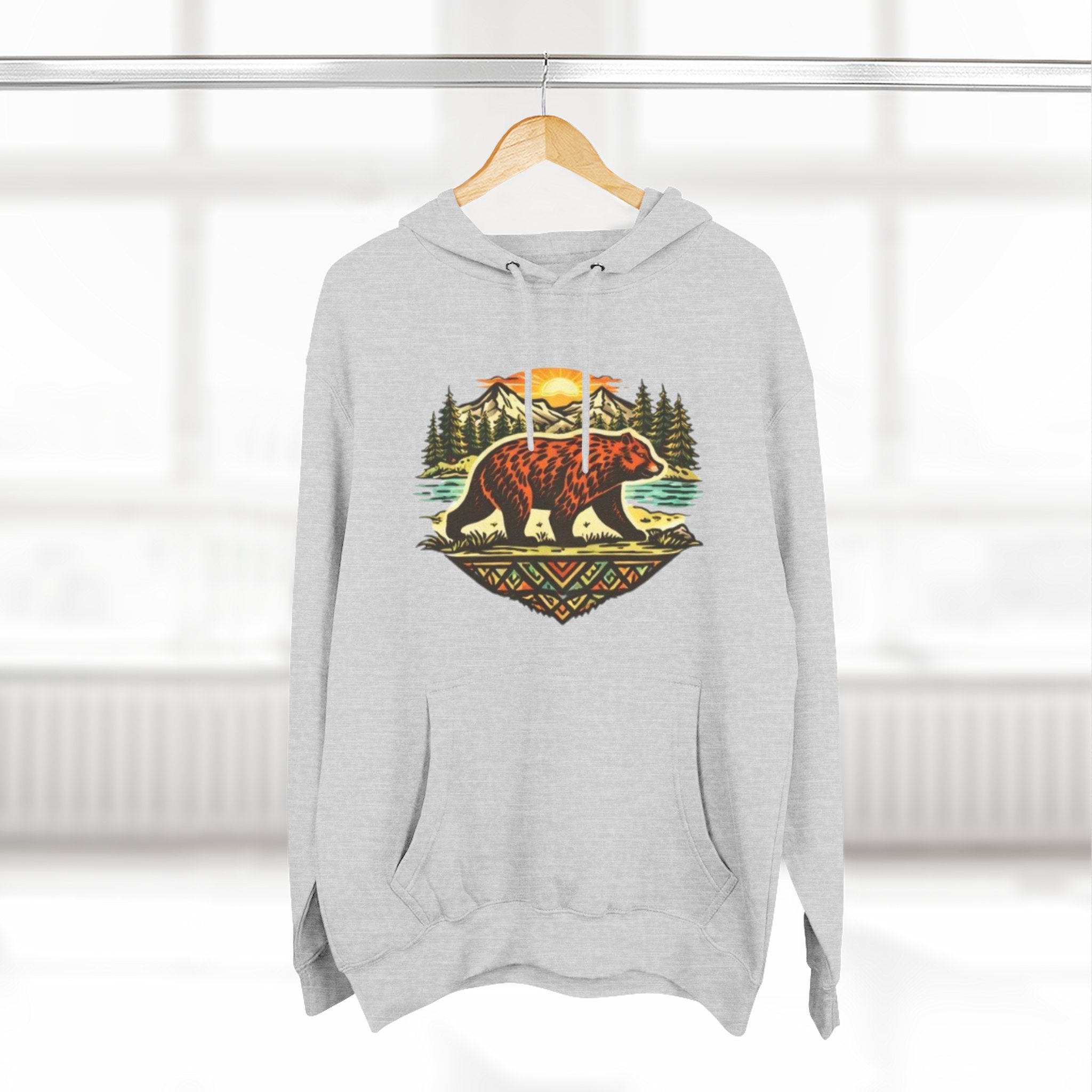 Bear Forest Hoodie | Vintage Wilderness Graphic Pullover