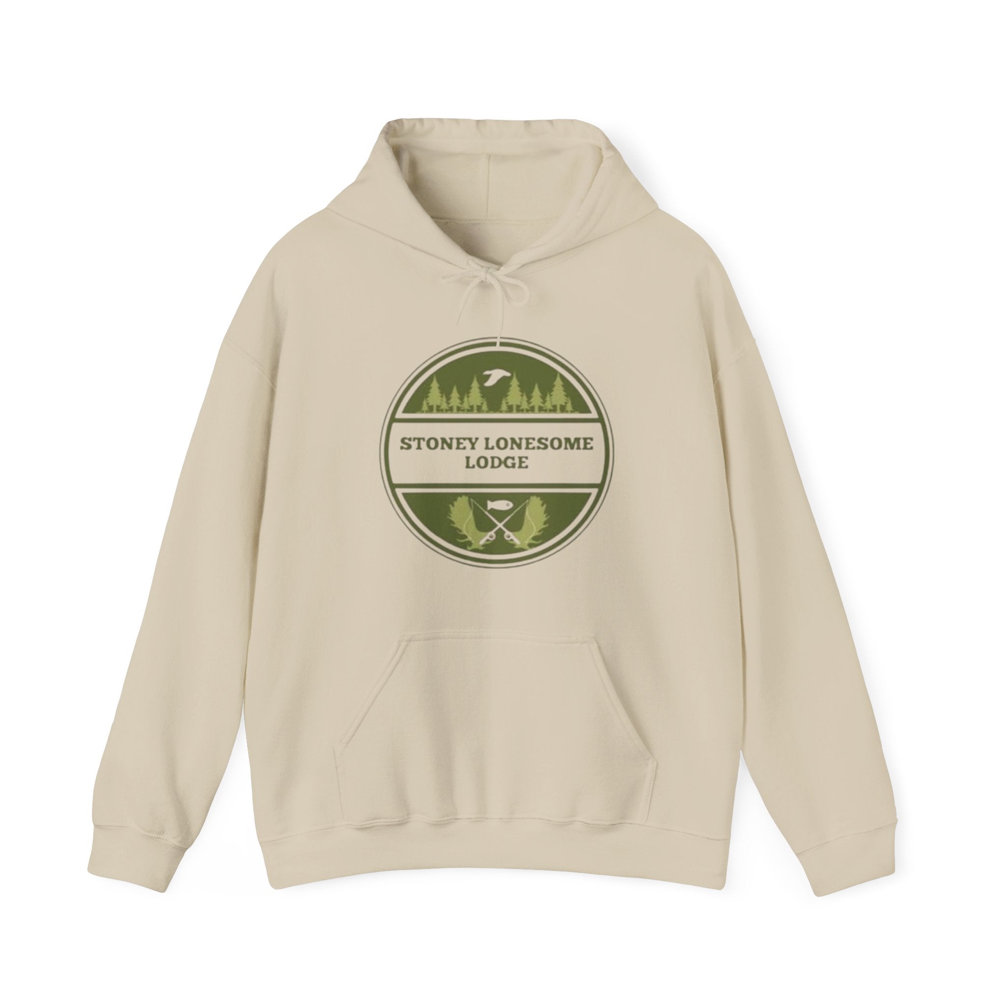 Stoney Lonesome Lodge Hoodie | Outdoor Cabin Campfire Pullover