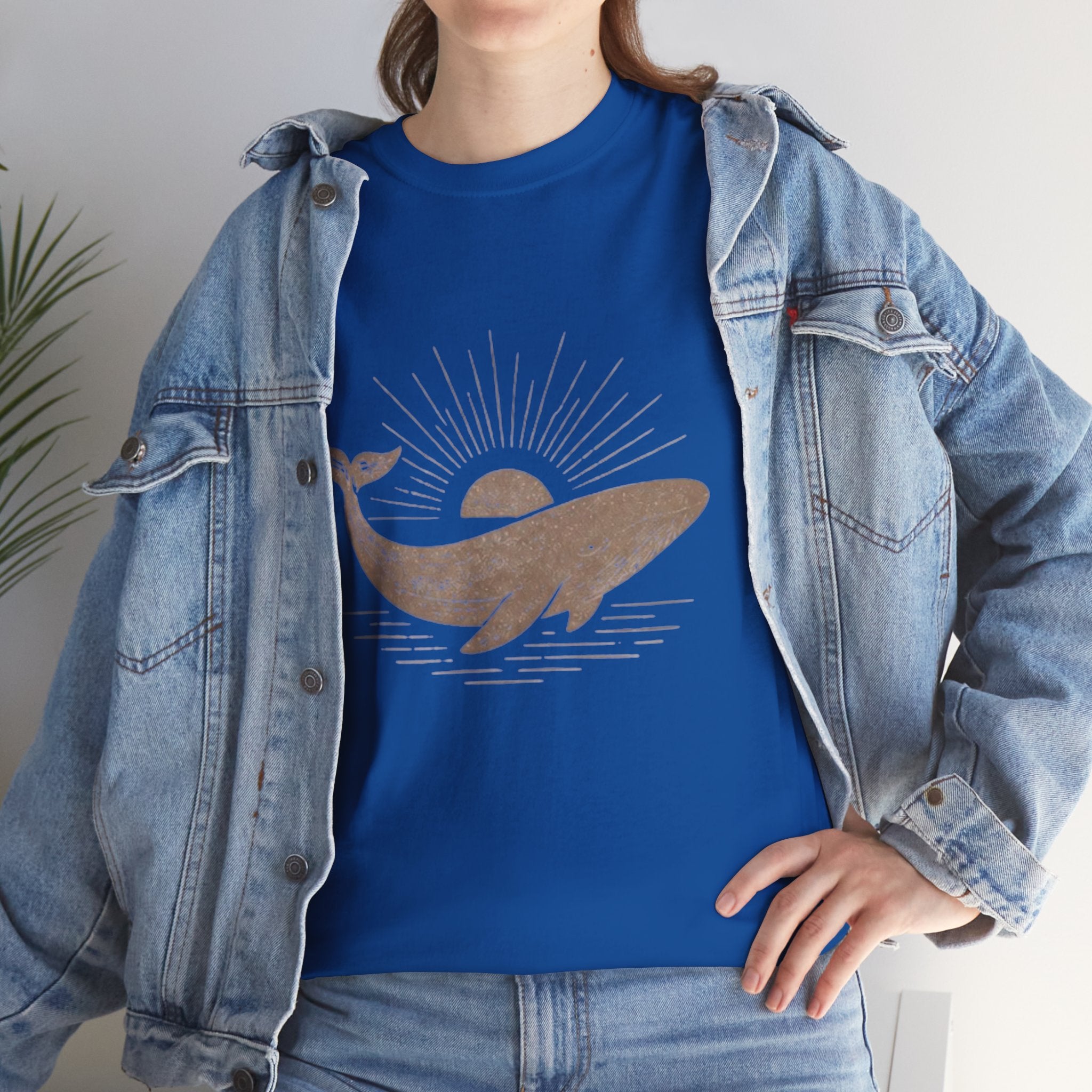 Whale Sunset T-Shirt | Minimal Coastal Graphic Tee