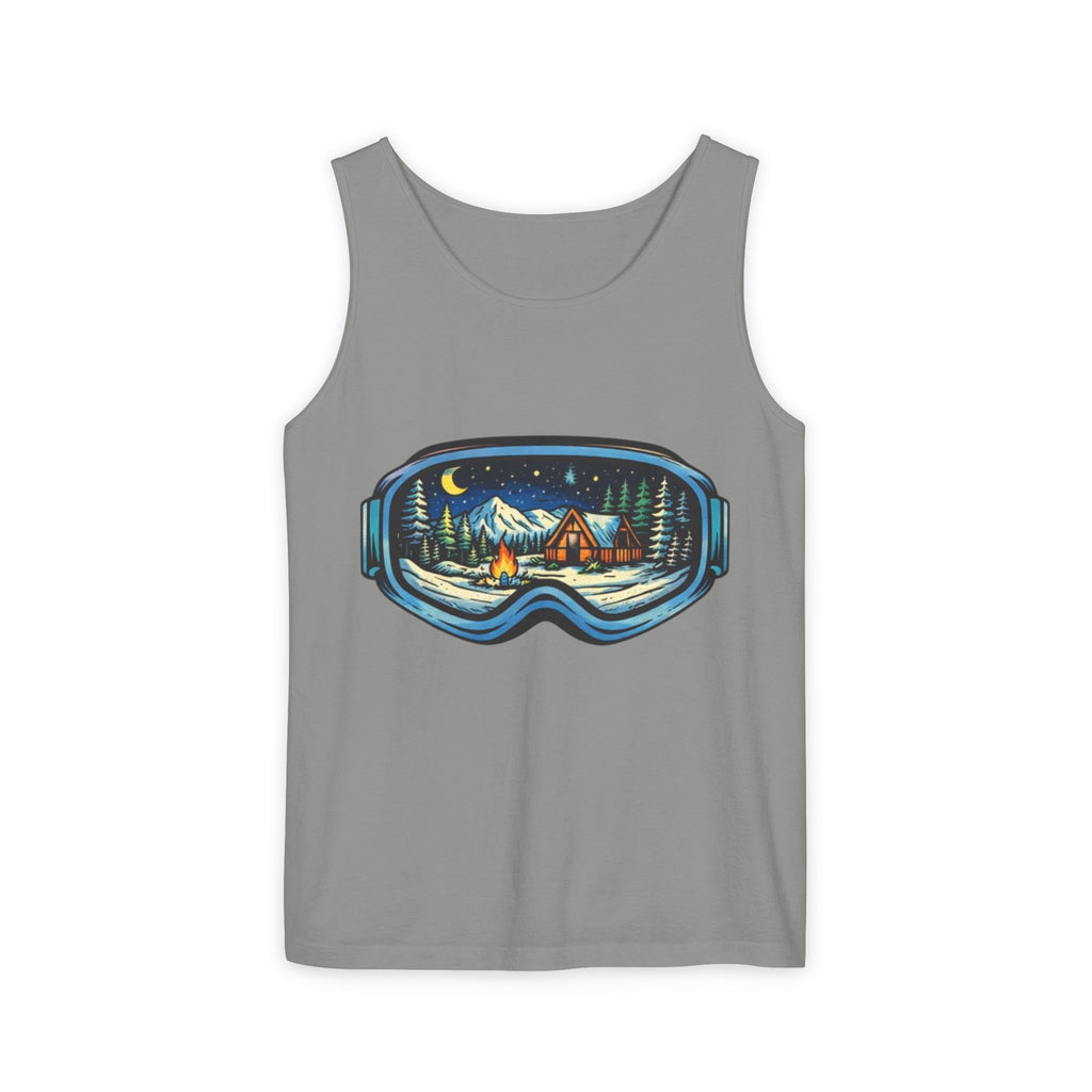 Tank Top | Ski Goggle Winter Cabin Graphic