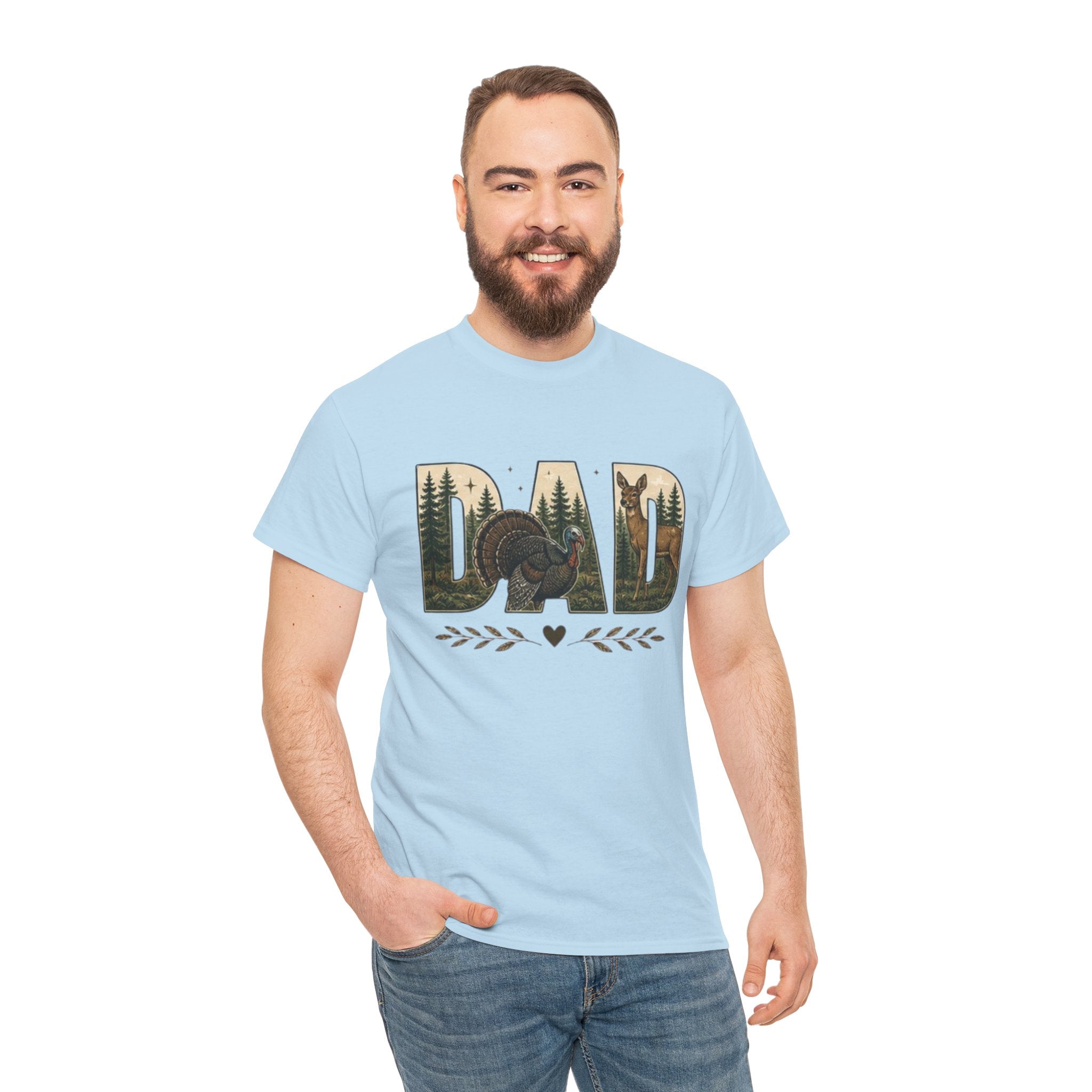 Dad Nature Crewneck Tee | Outdoor Turkey Hunting Fathers Day Shirt
