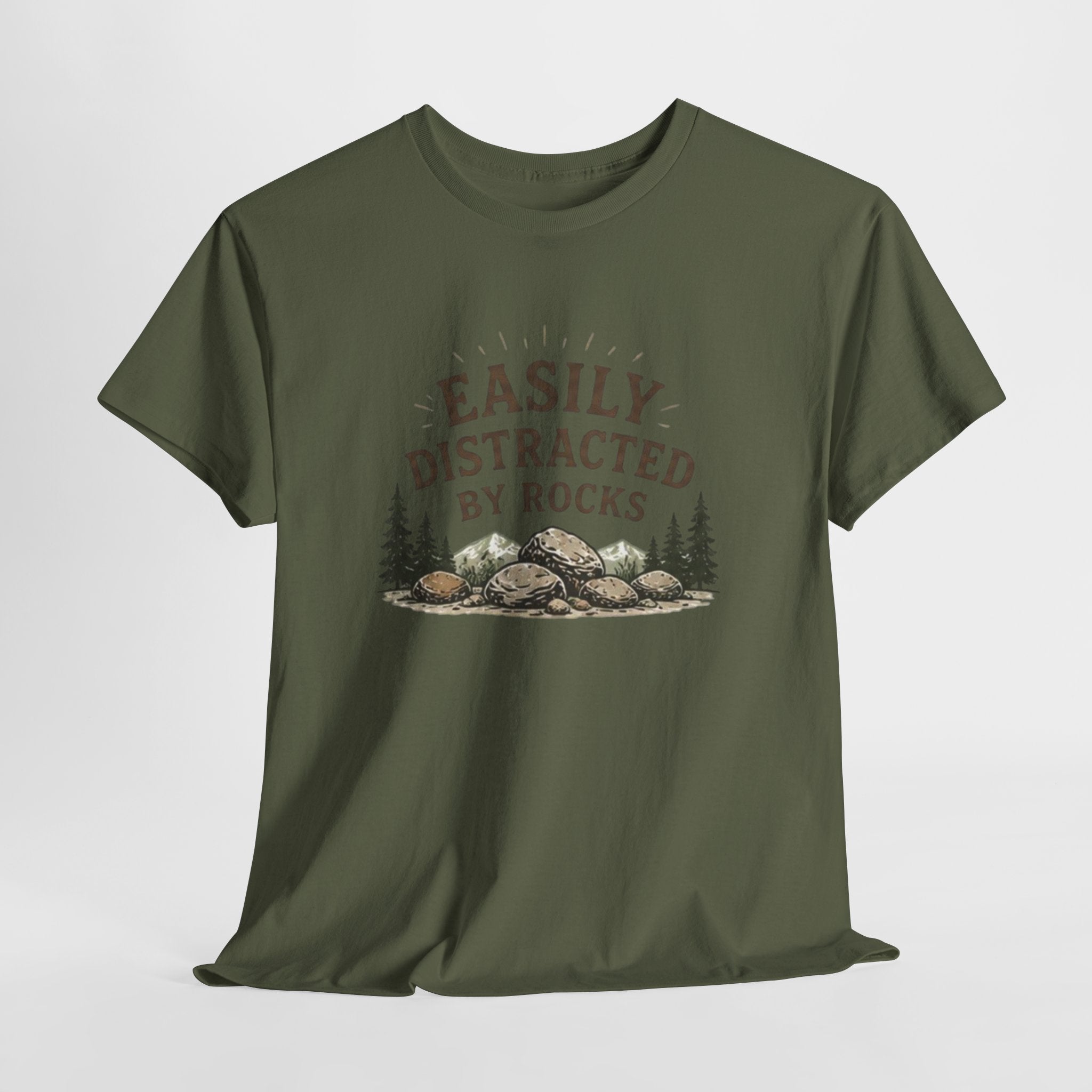 Easily Distracted by Rocks T-Shirt | Funny Geology Lover Tee